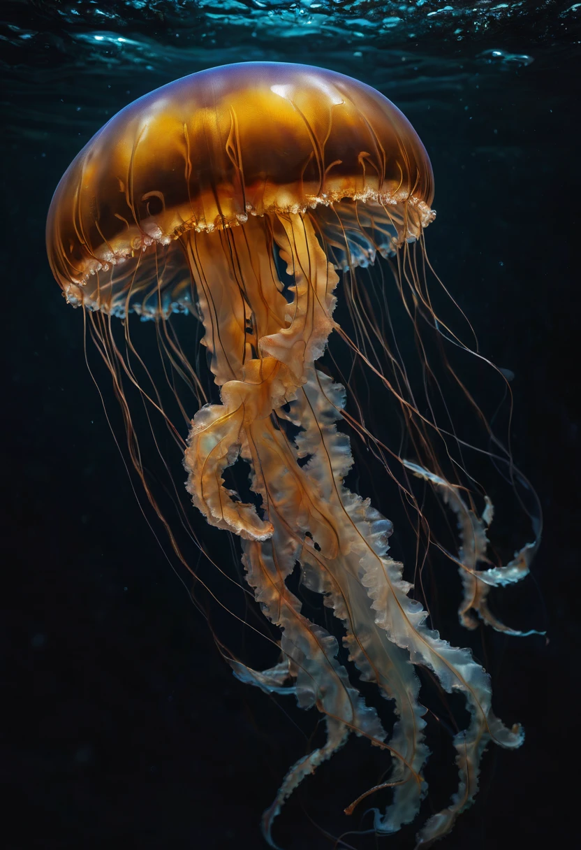 Jellyfish by Ed Perryer, best quality, masterpiece, Representative work, official art, Professional, Ultra intricate detailed, 8k