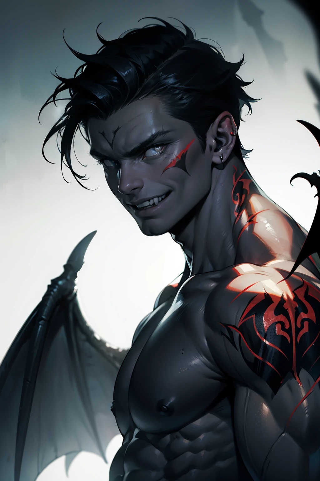 Create a character for the game d&d , Squealing, Eating and disgusting in appearance, with a body in the form of a head separated from the body and wings like a bat in place of the ears, the vargoyle flies out of the Abyss to other planes of existence, For example, Karceri, Where it becomes a threat. Each vargoyle spreads the disease, which produces new vargoyles. A flock of flying vargoyles is a sure sign of the imminent spread of the plague of evil and chaos, beste-Qualit, tmasterpiece, extra high resolution, Detailed background, realisti,Horror \(subject\),Dark Fantasy, scoundrel, Depth of field,