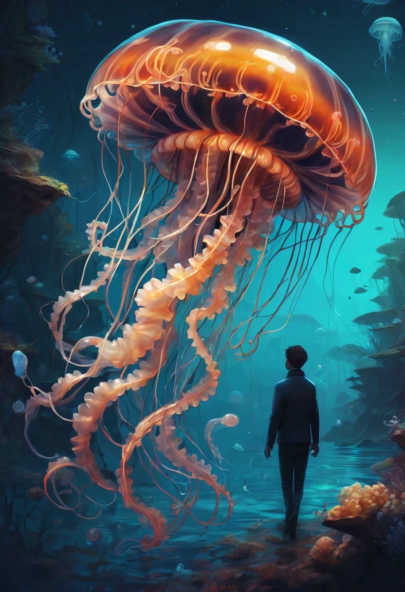 Jellyfish by Georgia O'Keeffe, best quality, masterpiece, Representative work, official art, Professional, Ultra intricate detailed, 8k