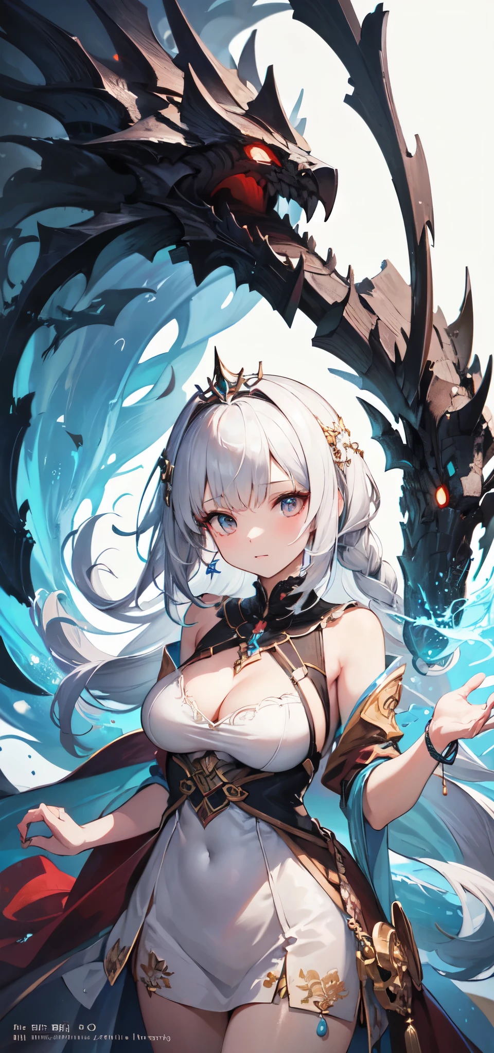 anime girl in white dress standing in front of waterfall, concept art by Shitao, pixiv contest winner, fantasy art, trending on artstation pixiv, anime goddess, artgerm on artstation pixiv, ((a beautiful fantasy empress)), fanart best artstation, beautiful goddess, extremely detailed artgerm, guweiz on pixiv artstation