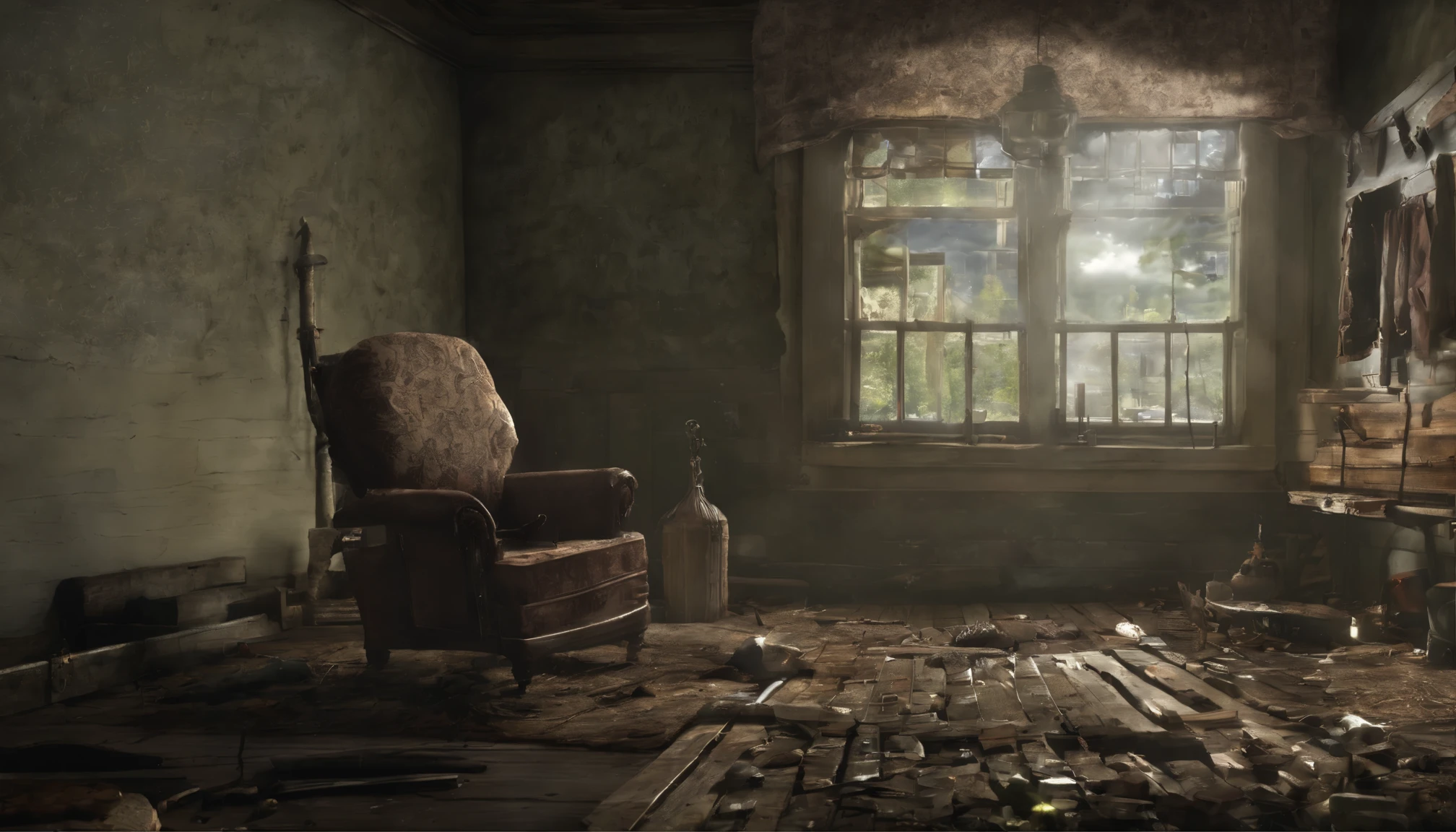 I sink into the worn armchair as the last light of sunset fades beyond tangled branches through dusty windows cracked so slightly years ago yet never repaired. Far off, faint echoes of youth's easy laughter taunts as dark clouds amass within mirroring the tempests gathering strength outside.
How long will this creaky home hold before thunderhead gusts unleash full fury upon the weary walls holding back sky unleashed? I strike an awkward match with quivering hands as dim lanterns cast monstrous shadows capering wildly in my straining sight. The pipe gingerly lit, wisps of sweet smoke soothe chaos momentarily yet I know the coming rains will flood eventually and no substance postpones the inevitable reckoning ahead forever.
Why do we even have thoughts? Unchecked negative rumination is disease of the age they say - will these endless mental missives leave any refuge untouched by their parasitic creeping claim? Focus should center serenity they preach from pulpits built by workers hands calloused like my anxieties worn rugged . Yet turmoils churn still resisting placid taming...
Rocking steadily, rocking steadily the old chair creaks much like my bones ever wearier pretending stoic poise against life’s bitter blows . Perhaps if inhale deeper the next inhale in rhythm will sync aligning to some sane meter . Perhaps...perhaps...if only fatalistic musings relent their twisted schemes so sunshine has half a chance before mind’s sudden storms perennially rout clarity’s encampments still clinging. Peace seems destined delusion here. Oh but to quiet the riot and birth some order from chaos! Where is that promised tranquility found? The pipe runs dry far too rapidly now. Outside the clouds rupture open at last...and so too within follows the rain unleashing unrelenting waves.