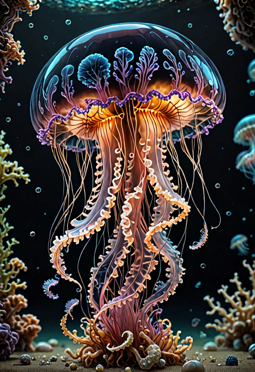 Jellyfish, best quality, masterpiece, Ultra intricate detailed, 8k