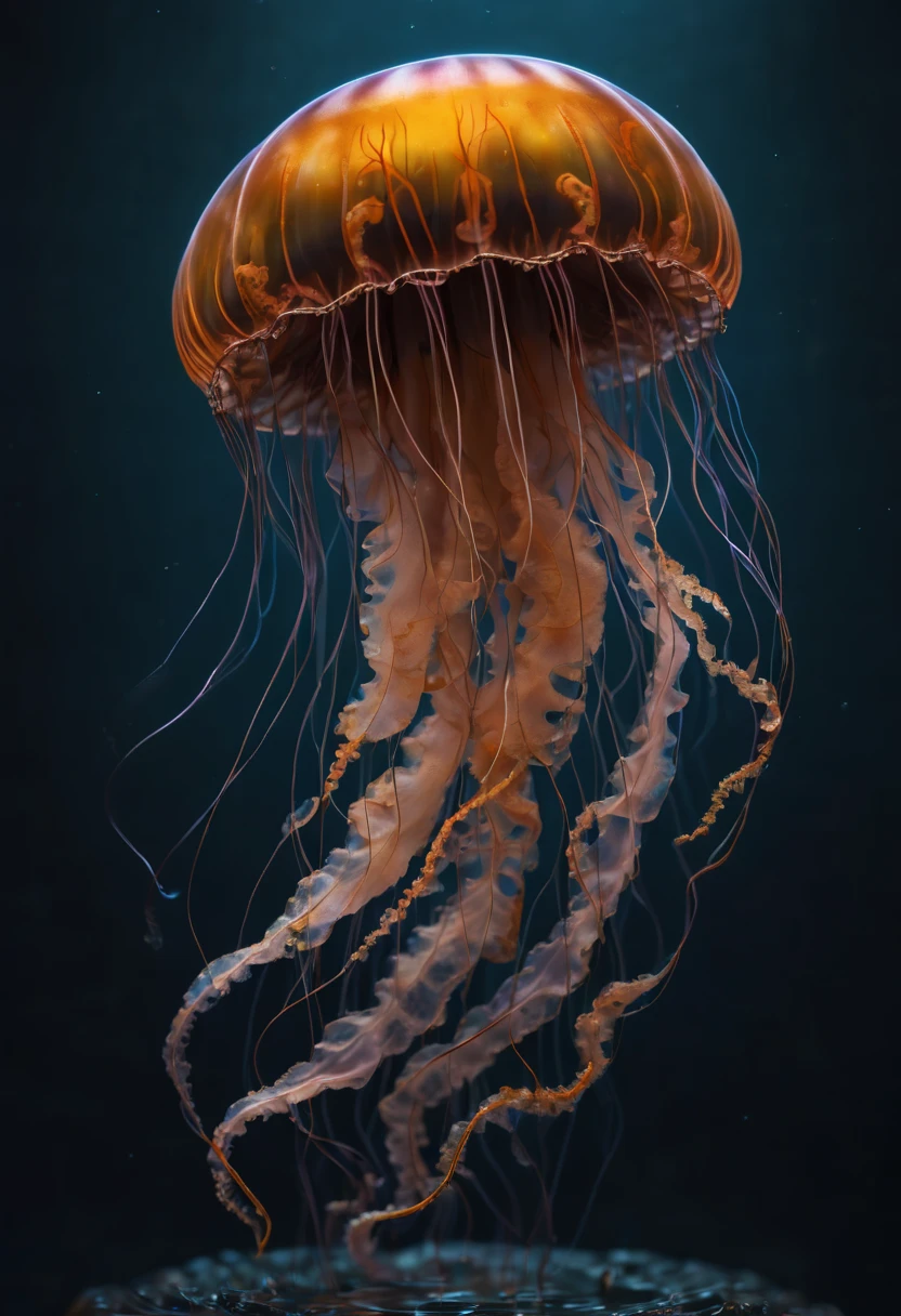 Jellyfish by Michal Kváč, best quality, masterpiece, Representative work, official art, Professional, Ultra intricate detailed, 8k