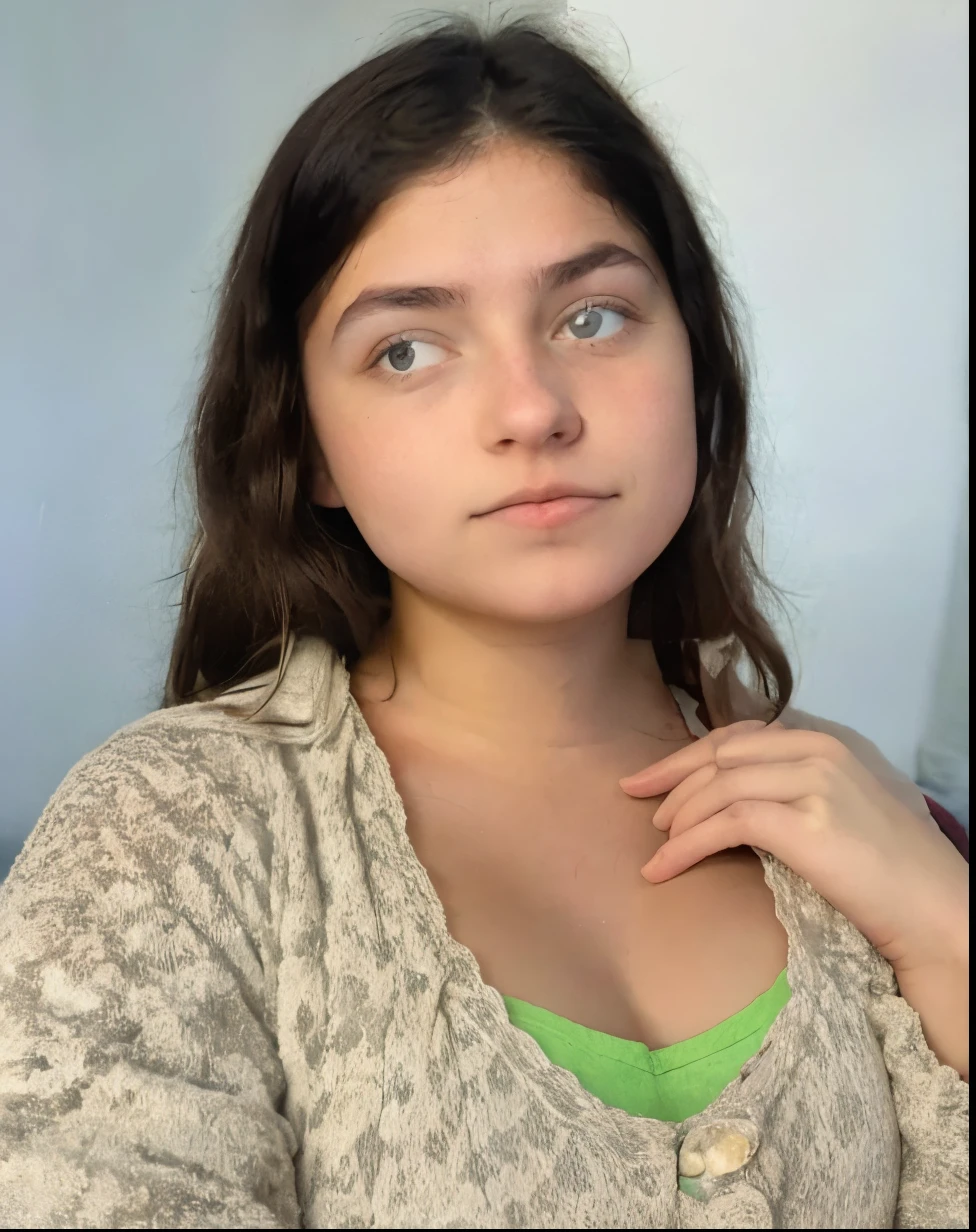 Portrait of an 18 year old cute beautiful perfect face petit teen, she is happy, very beautiful Russian, raw, in bed, (dark private study, dark and moody light: 1.2)