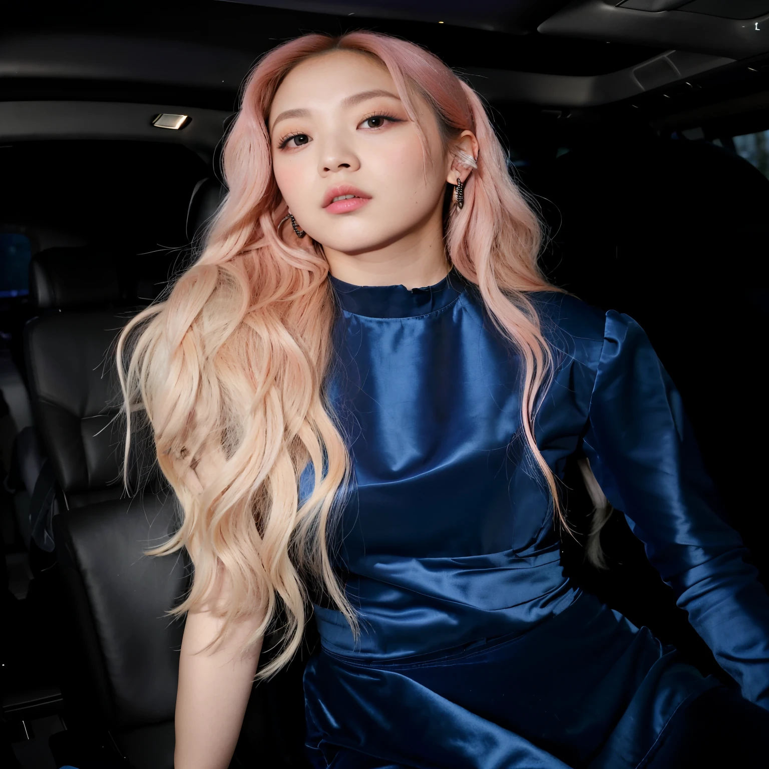 una mujer con cabello largo y rubio sentada en una silla con un vestido azul, parque roseanne de blackpink, jossi de blackpink, portrait of jossi de blackpink, cl, jia, brillante por la lluvia, Jennie rosa negra, Lalisa Manoban de Blackpink, sun yunjoo, Jisoo de Blackpink, kim taejin, retrato de jisoo blackpink, jisoo de blackpink, Gongbi