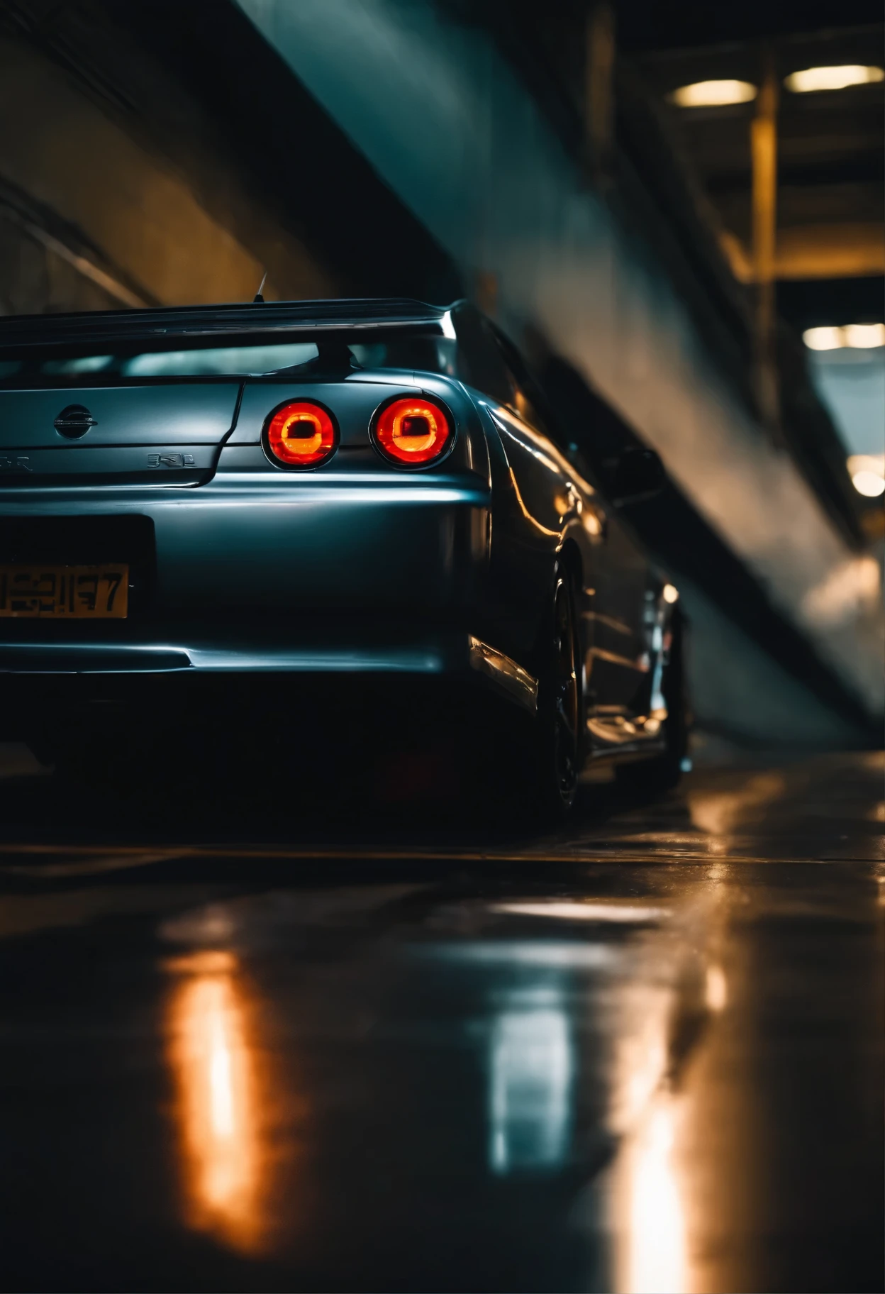 The 1999 Nissan Silver R33 has a reduced body.,  The car looks like it&#39;s in the movie Tron Legacy.