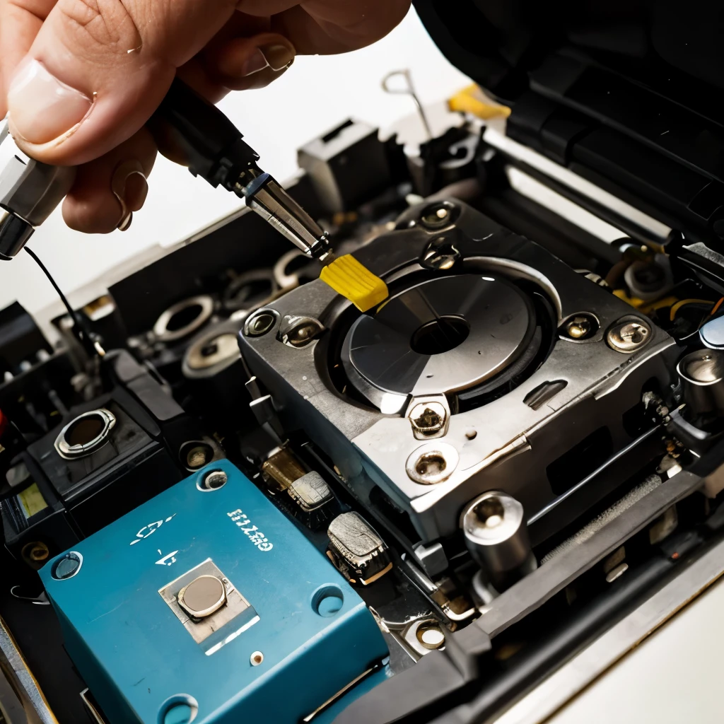 fixing a eletronic component. focus on the component