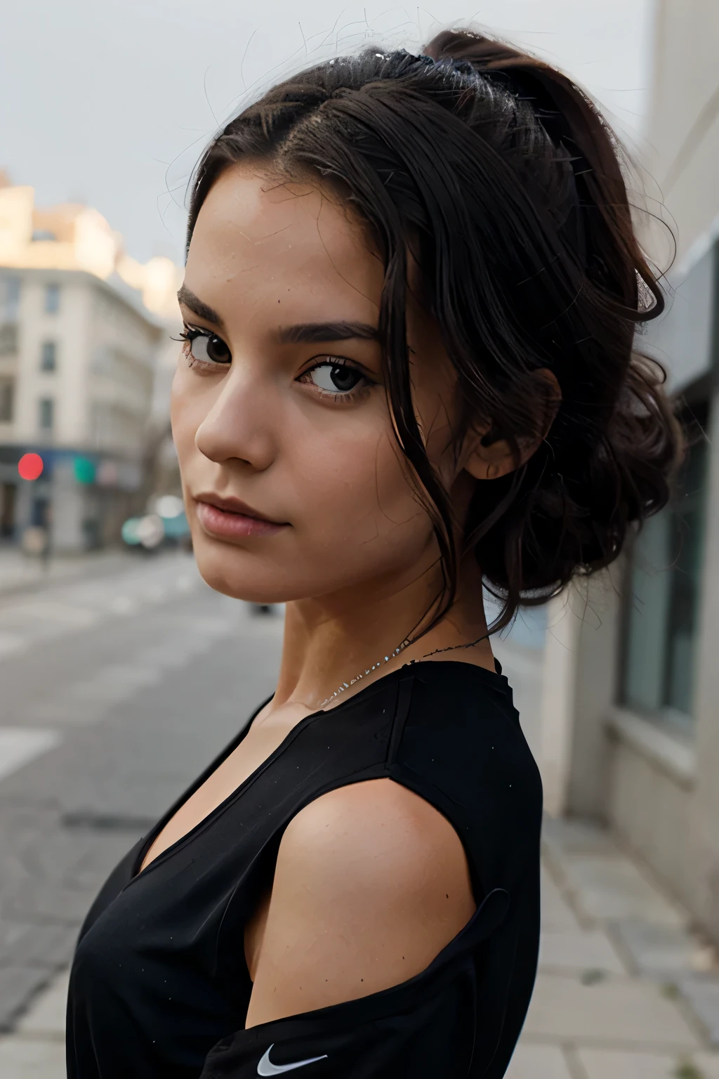 Une belle fille;cheveux long ????, sous pression 