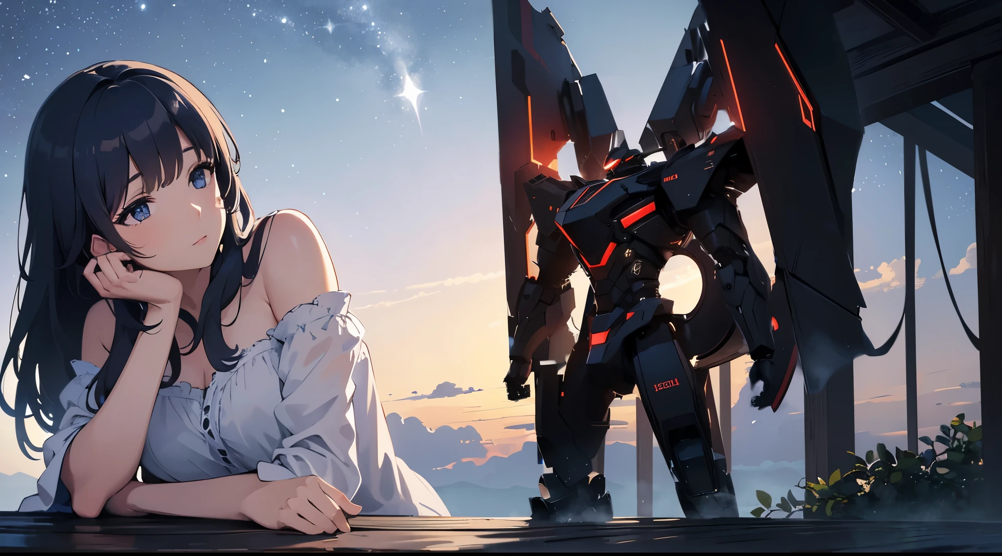 best quality, highres, realistic, night sky, stars, moonlit clouds, serene atmosphere, tranquil scene, deep blue hues, soft moonlight, gentle breeze, magical ambiance, peacefulness, ethereal beauty, dreamlike, distant constellations, sparkling stars, shimmering moonlight reflections, breathtaking, calmness, silent night, stillness