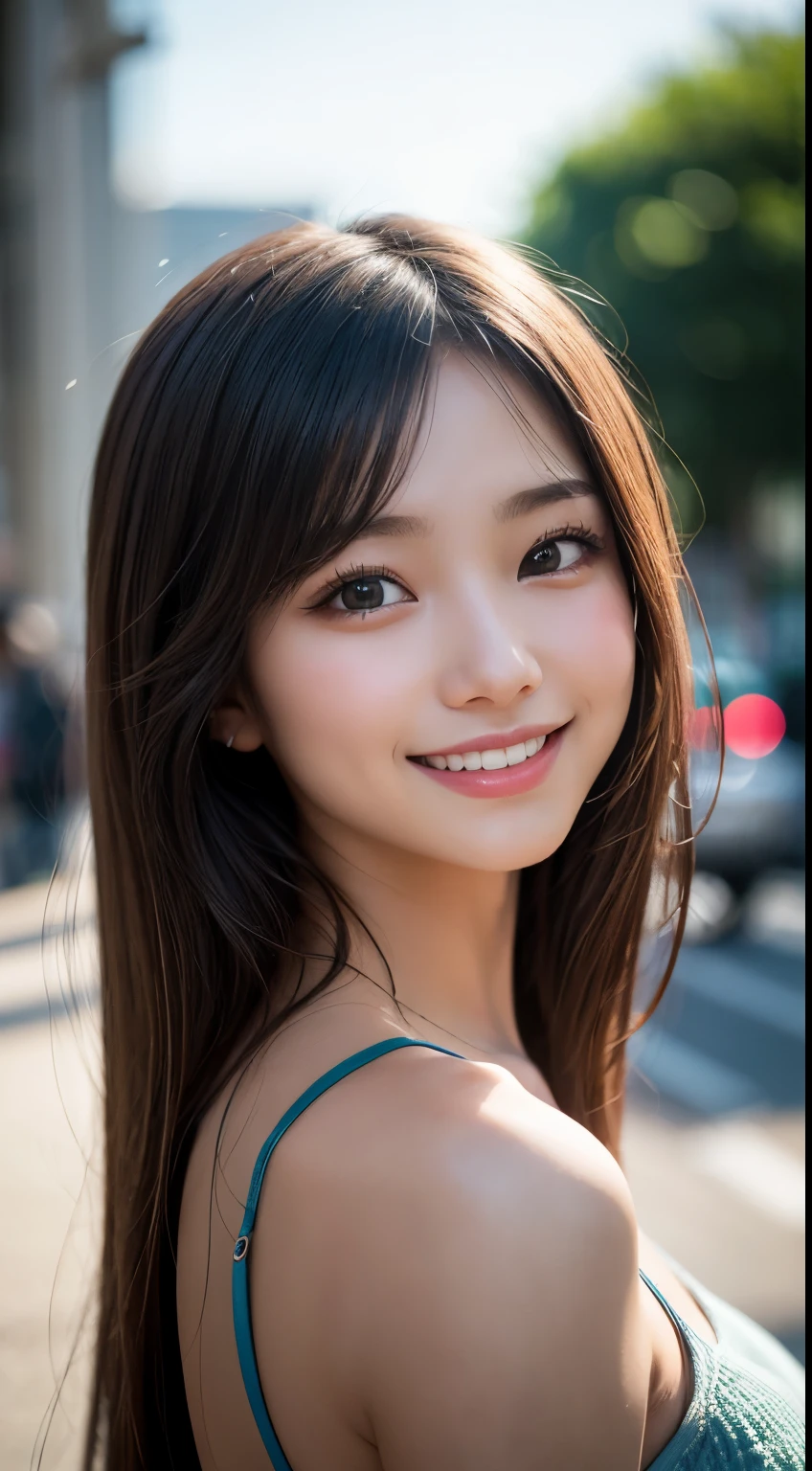 A girl named Rie, Straight Hair, first-person view, 19 years old, nice smile, cute, beautiful, sexy, lens flare, f/1.8, 135mm, Canon, UHD, retina, masterpiece, ccurate, anatomically correct, textured skin, super detail, high details, high quality, best quality, highres, 1080P, HD, 4K, 8k
