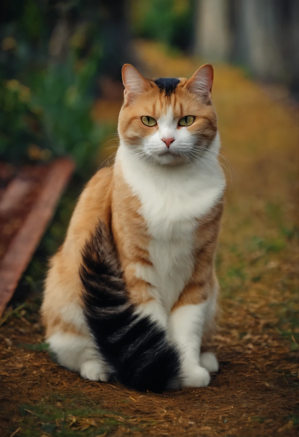 round faced cat, agitative temper, smiley face