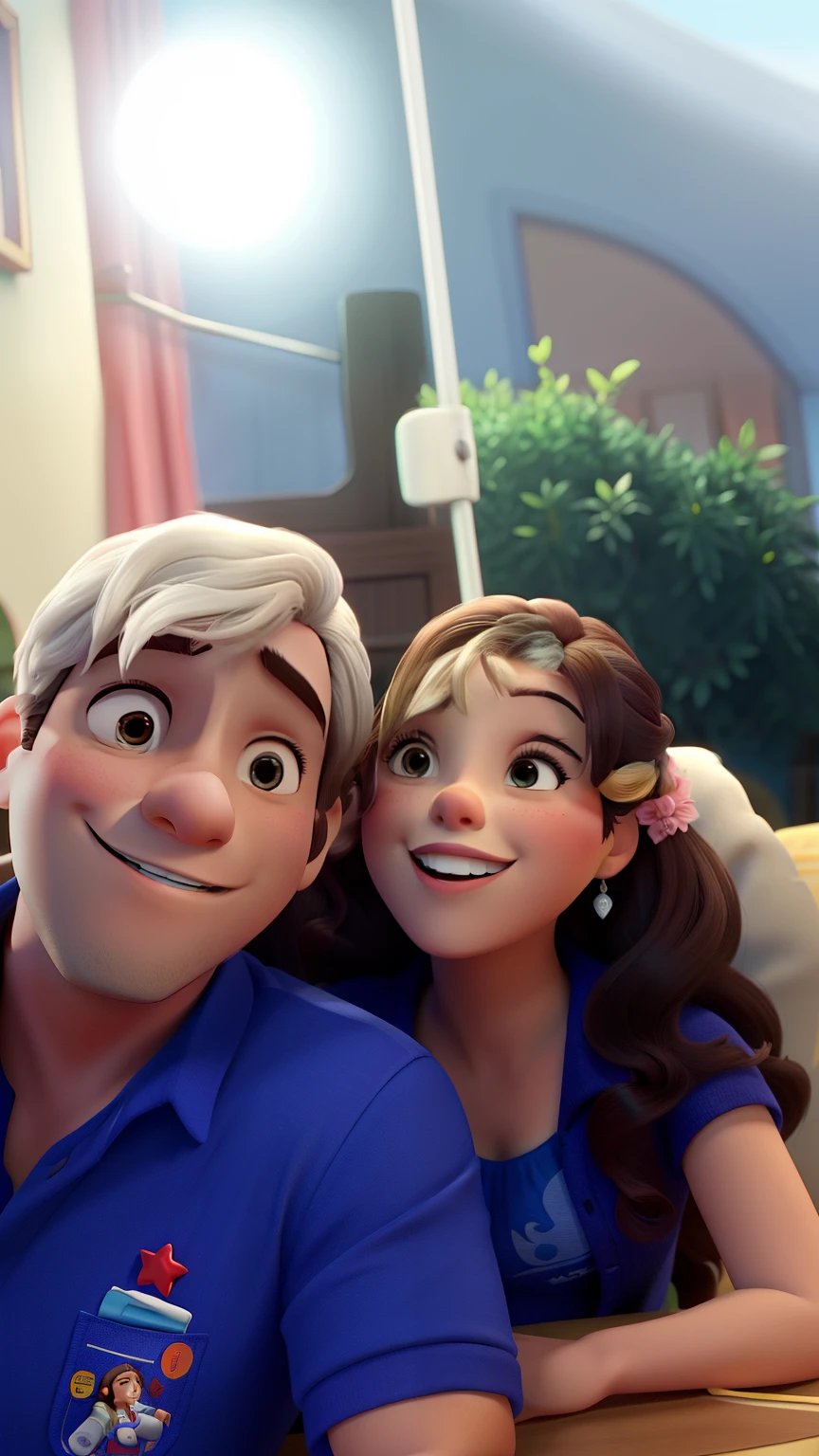 Casal feliz igual filme da Disney amor
