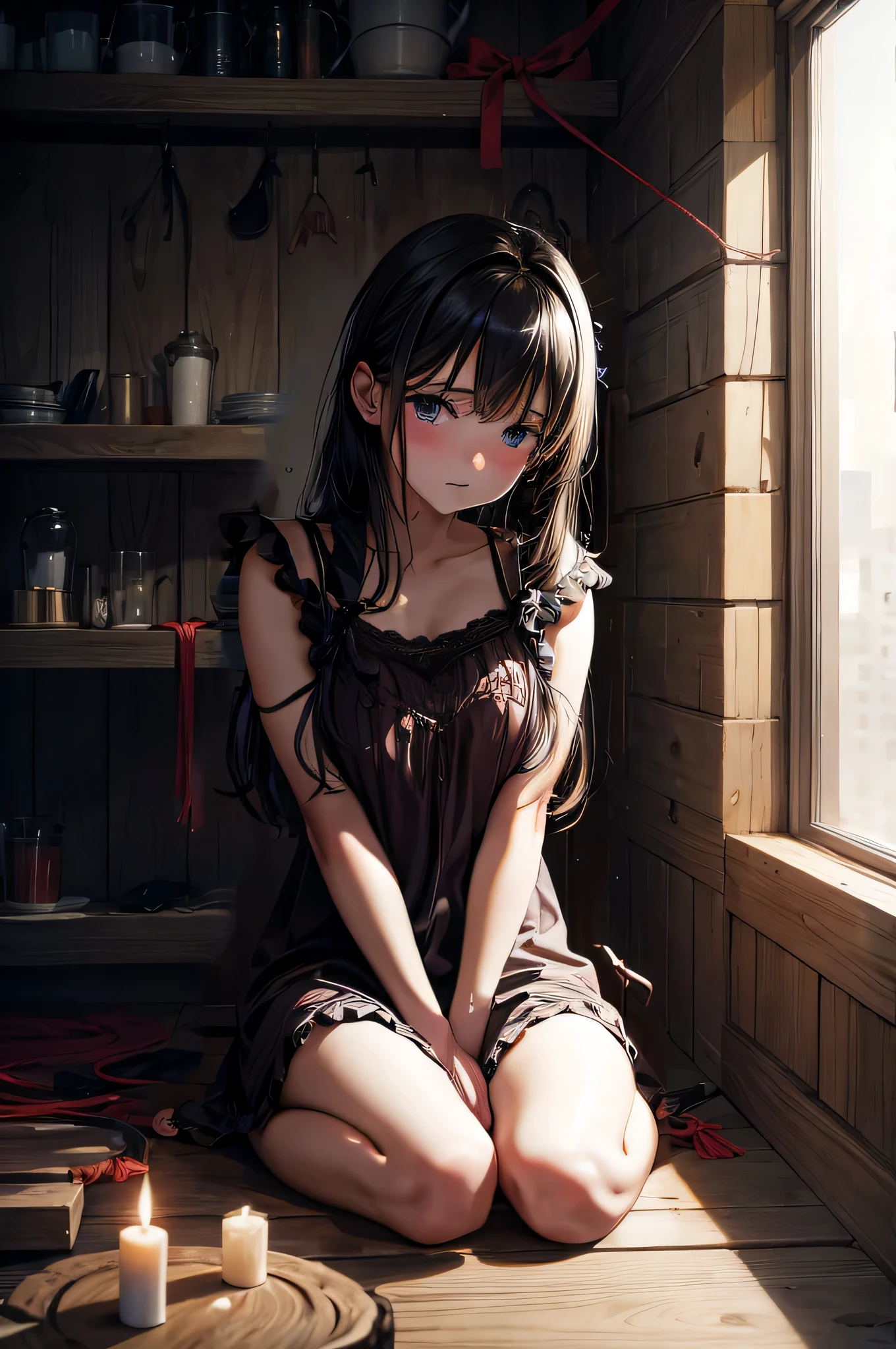 candle、whip、wrapped rope、restraint device、first round、Big pliers、