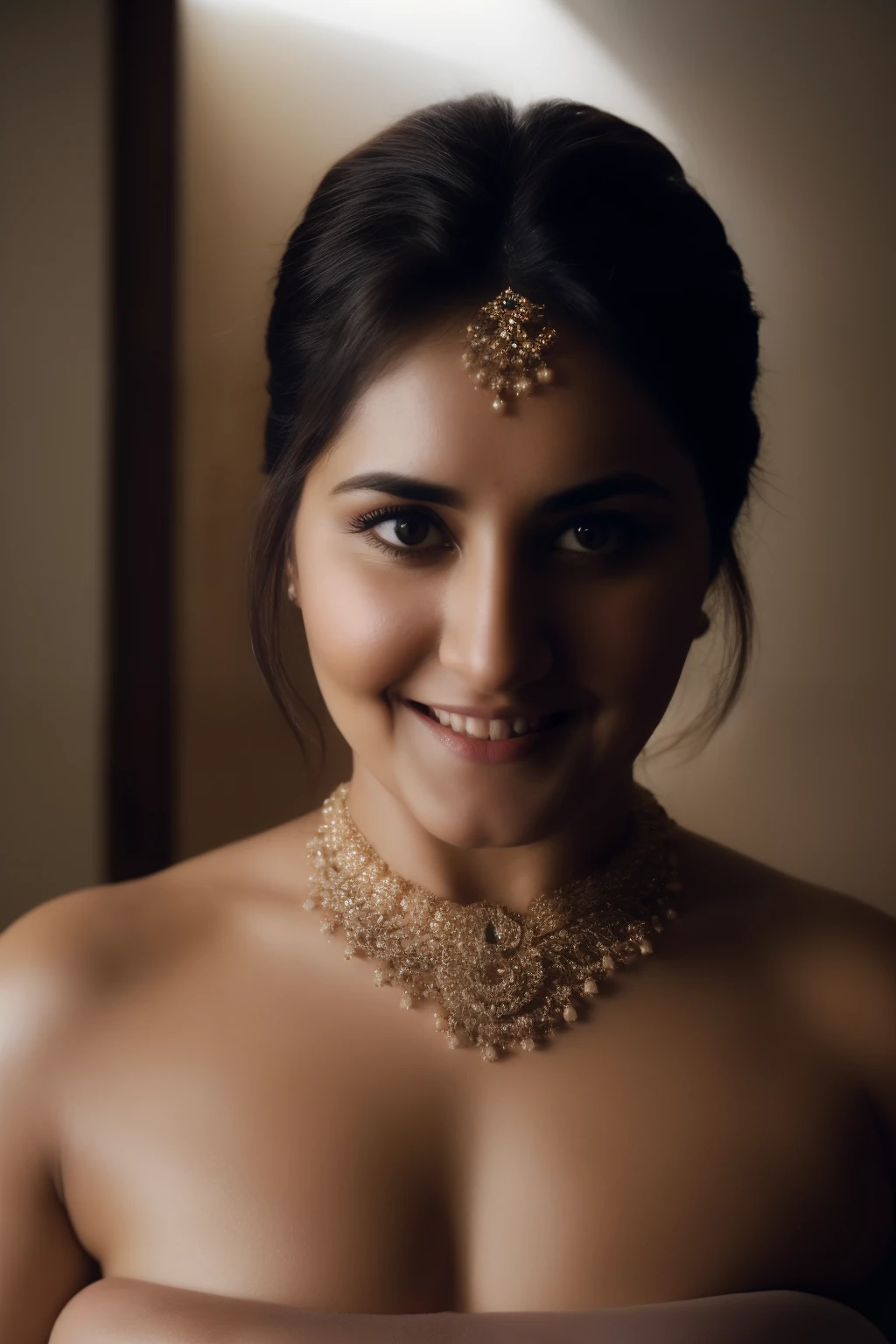 Nsfw, day scene, extreme close up photo of sexy naked jaya prada, big cheeks, armpits, taking selfie in bathroom, necklace, cleavage, seductive face, realistic pores on the breasts, French braid hair, (blue eyes:0.8), cute adult face, 16 yo, look at viewer and smile, soft volumetric lights, (backlit:1.3), (cinematic:1.3), intricate details, (ArtStation:1.2) ,big ass nude , big round ass ,xxx
