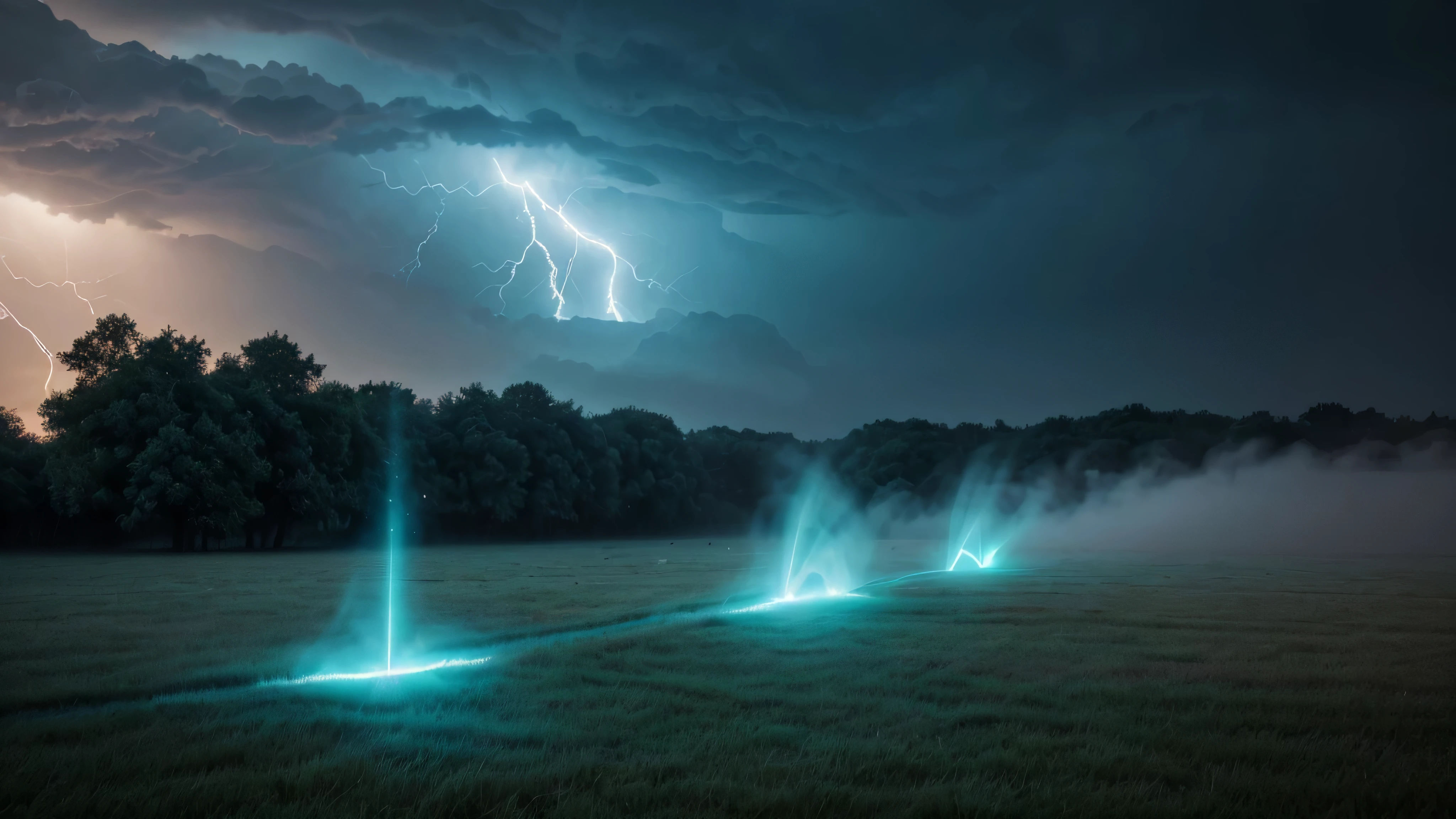  focus, high quality, 8K Ultra HD, High contrast, ((magic dust is formed from a musical note)) beautiful dark blue sky with solar eclipse, clouds are running across the sky, tall, mighty poplars grow on the sides,high quality, 8K Ultra HD, High contrast, ((many musical notes symbols, gold color musical symbols) on a turquoise heart, An all turquoise heart floats in the air above matte black wet stones with detailed texture and lots of realistic grass, and black clouds with a moving galaxy run across the dark blue, the heart sparkles, автор Yuki Sakura, High detail, and in the middle of the field there is a mysterious old house of the 18th century., sparks, camera glare from sunlight, flash of lightning, incredible dust is in the air)) (fog, nebula , volumetric light,), Yuki Sakura, High detail, saturation