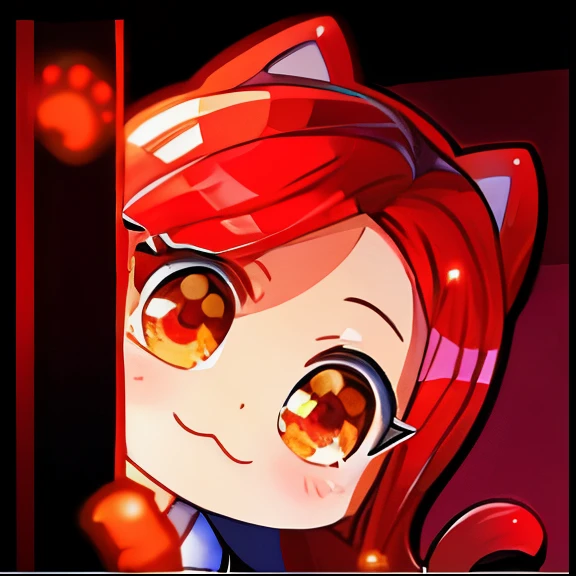 Hair is red, eyes are red, everything remains unchanged