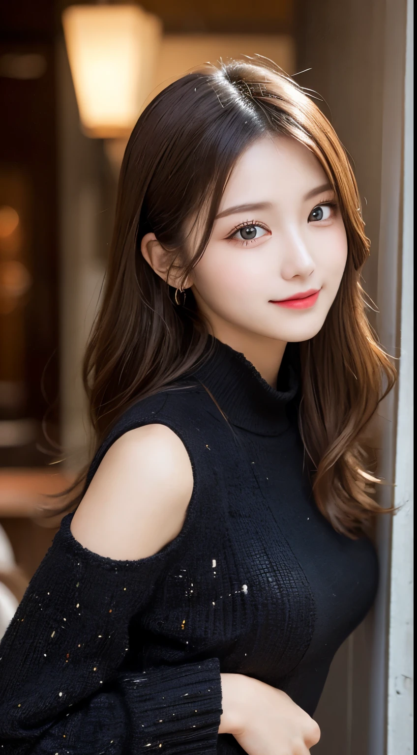 table top, highest quality, shape, Super detailed, finely, High resolution, 8k wallpaper, 完璧なダイナミックな構shape, beautiful and detailed eyes, medium hair, small breasts, natural color lip, random sexy pose,smile,20 year old girl、midnight、beautiful and detailed face、perfect and beautiful face,Big eyes、RAW photo、Expressing feminine poses with your whole body、beautiful and detailed eyes、small face、beautiful duplex、slim face and style,luxury brand mink coat(internal:black winter dress)、beautiful golden ratio face,twin ponytail hair