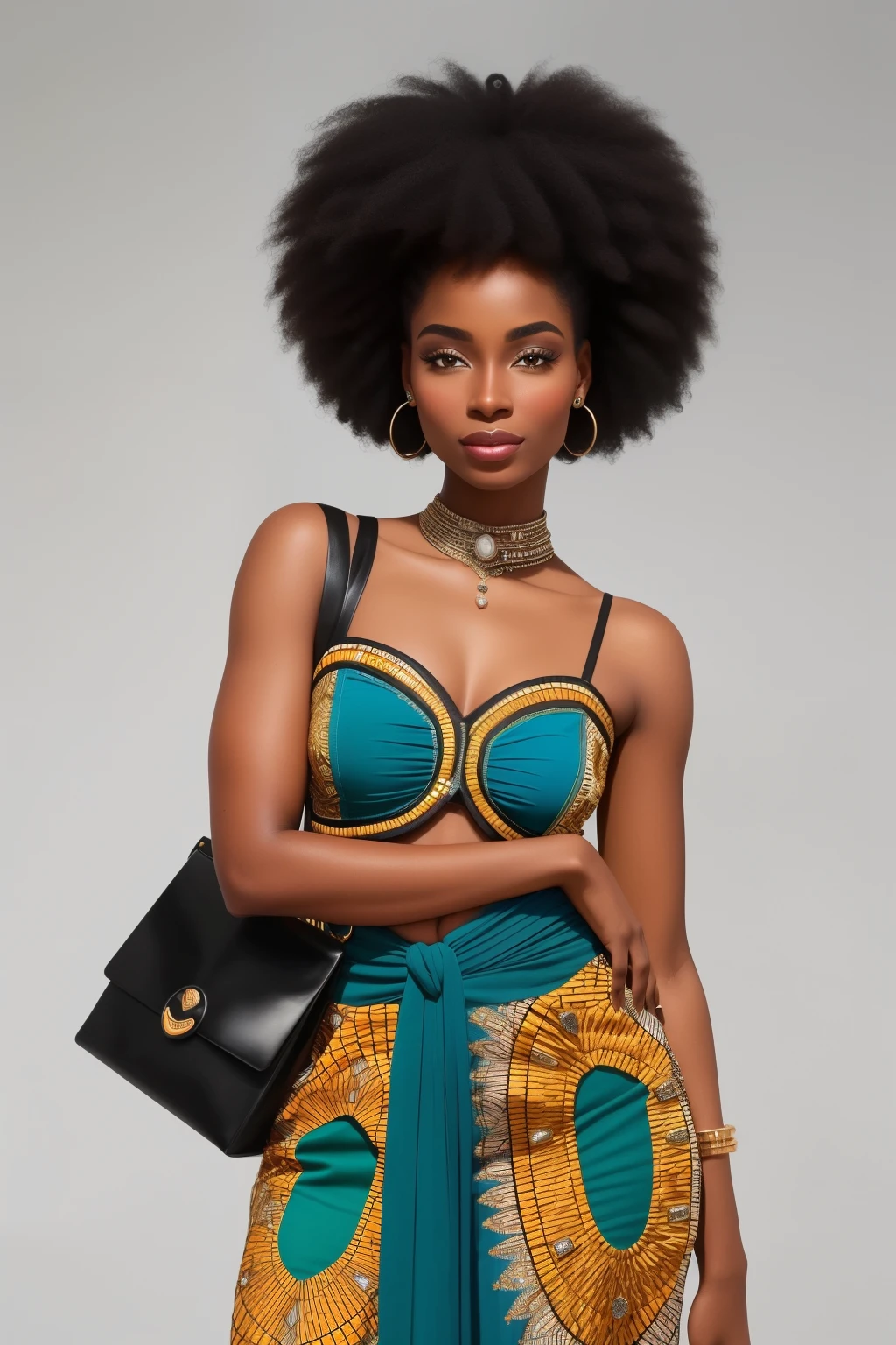 Imagine an realistic image of Mia, a 23-year-old woman, radiating elegance and diversity. Originating from Africa, she exudes an authentic and warm presence through social media. Passionate about fashion, beauty, and self-empowerment, Mia gracefully and confidently shares her unique style, celebrating her African American culture. The visual representation should capture her magnetic charisma and positive attitude, making her an inspiring influencer for a community seeking originality and inclusivity. Ensure that the image is as realistic as possible to reflect truly the personality and style of Mia. --s2
Imagine an alive and realistic image of Mia, a 23-year