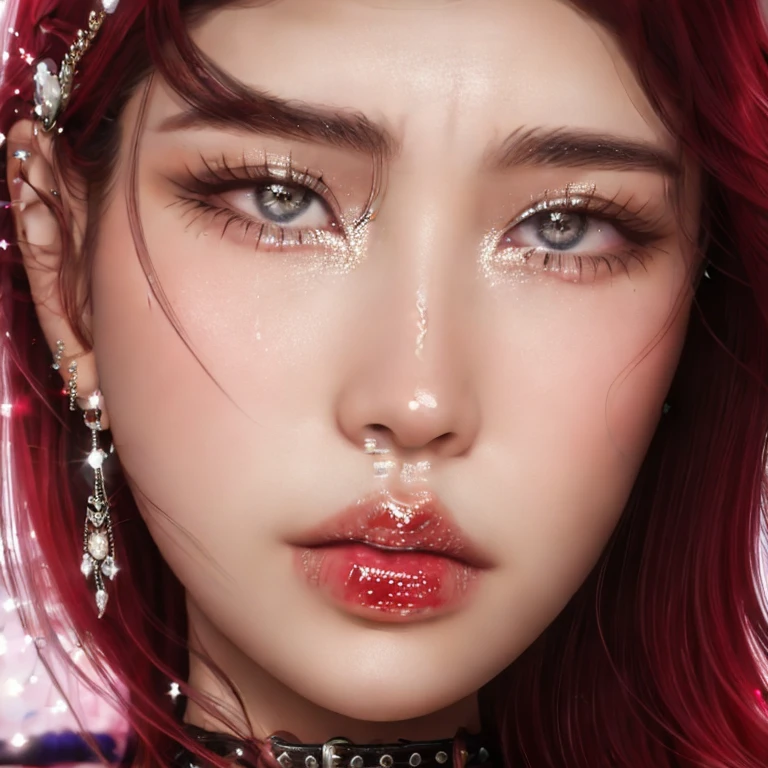 (masterpiece, best quality:1.2), 1girl, solo, face, detailed eyes, detailed skin, wet lips, model