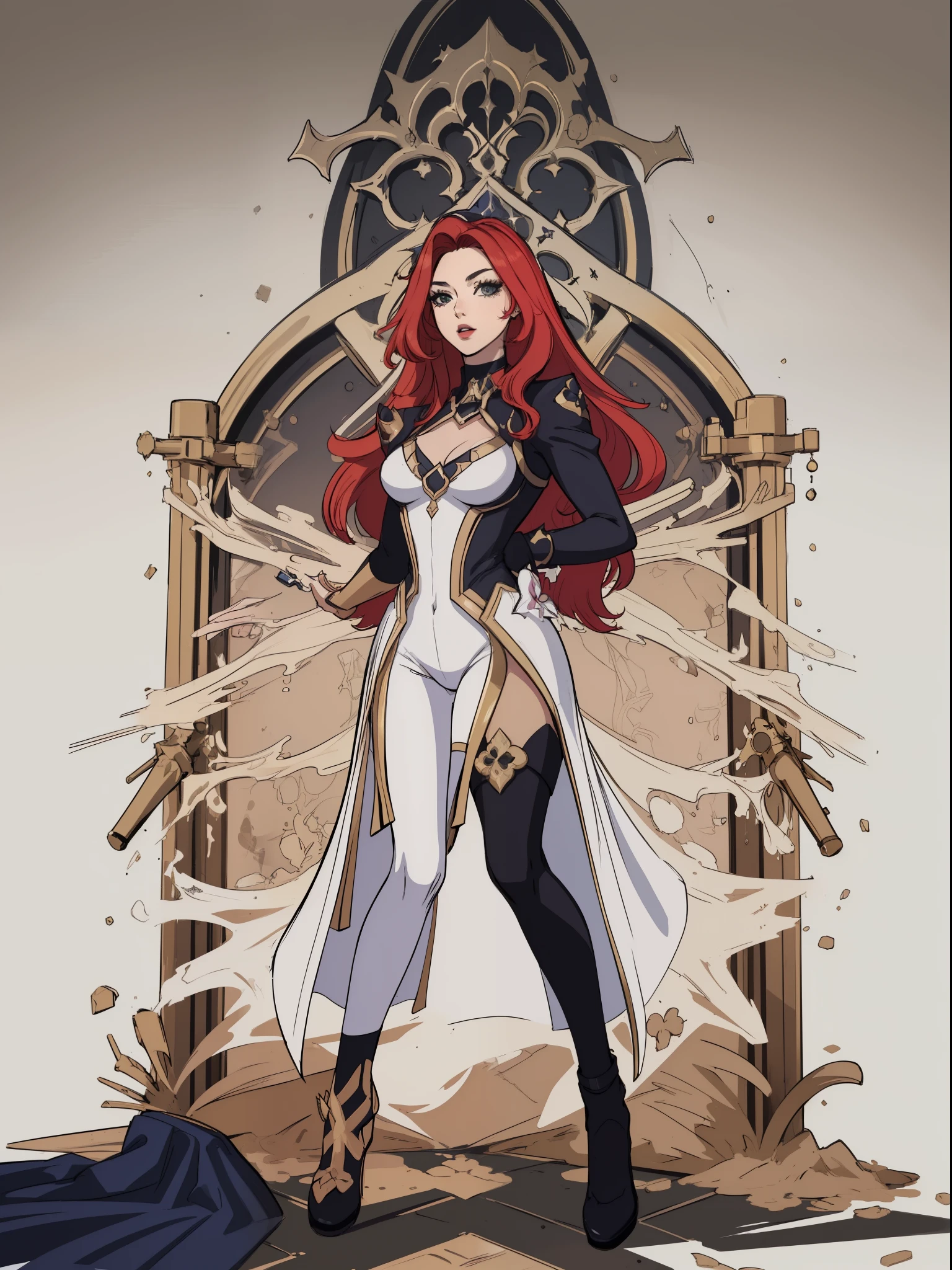 (obra de arte, maximum quality, melhor qualidade, arte oficial, beautiful and aesthetic:1.2), (1 garota:1.4), extremamente detalhado, Miss Fortune, sexy, Corpo todo, pose sexy, quase nu