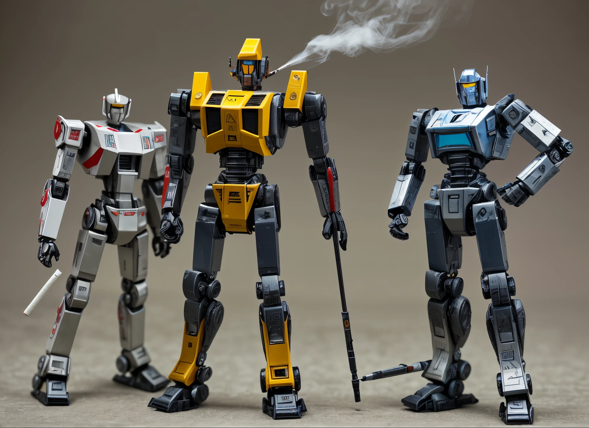 Marlboro Cigarettes pack with arms and leggs, mecha robot, creative building blocks
