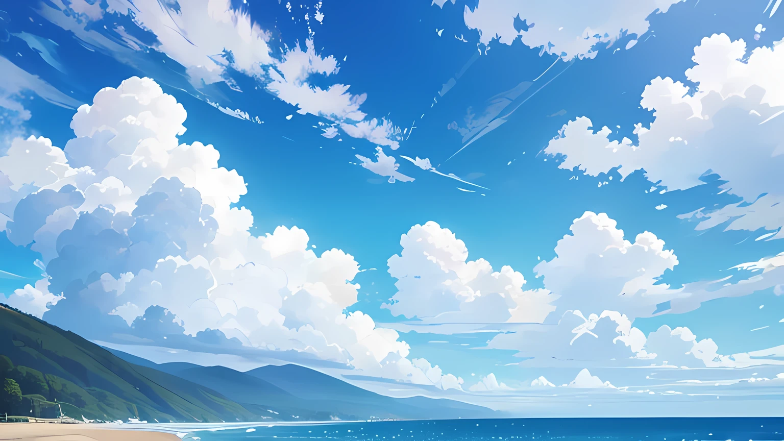 day time, blue sky, clouds, scenery