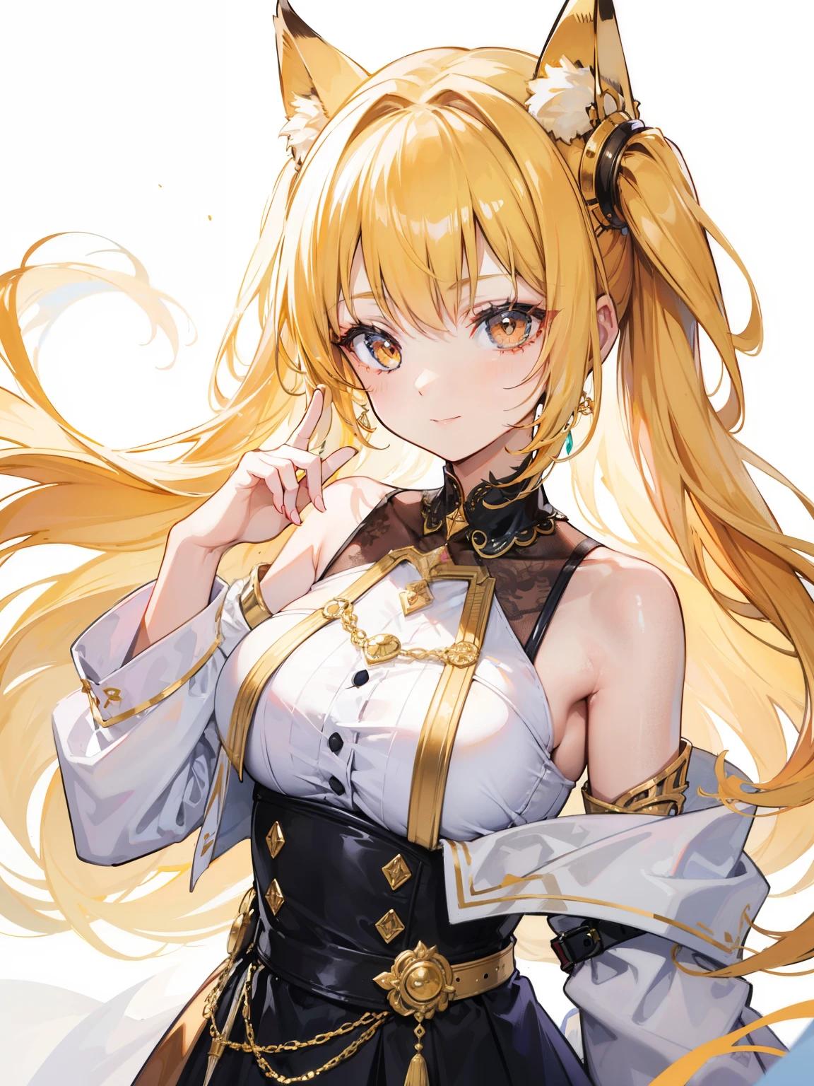 gold eyes,happy girl