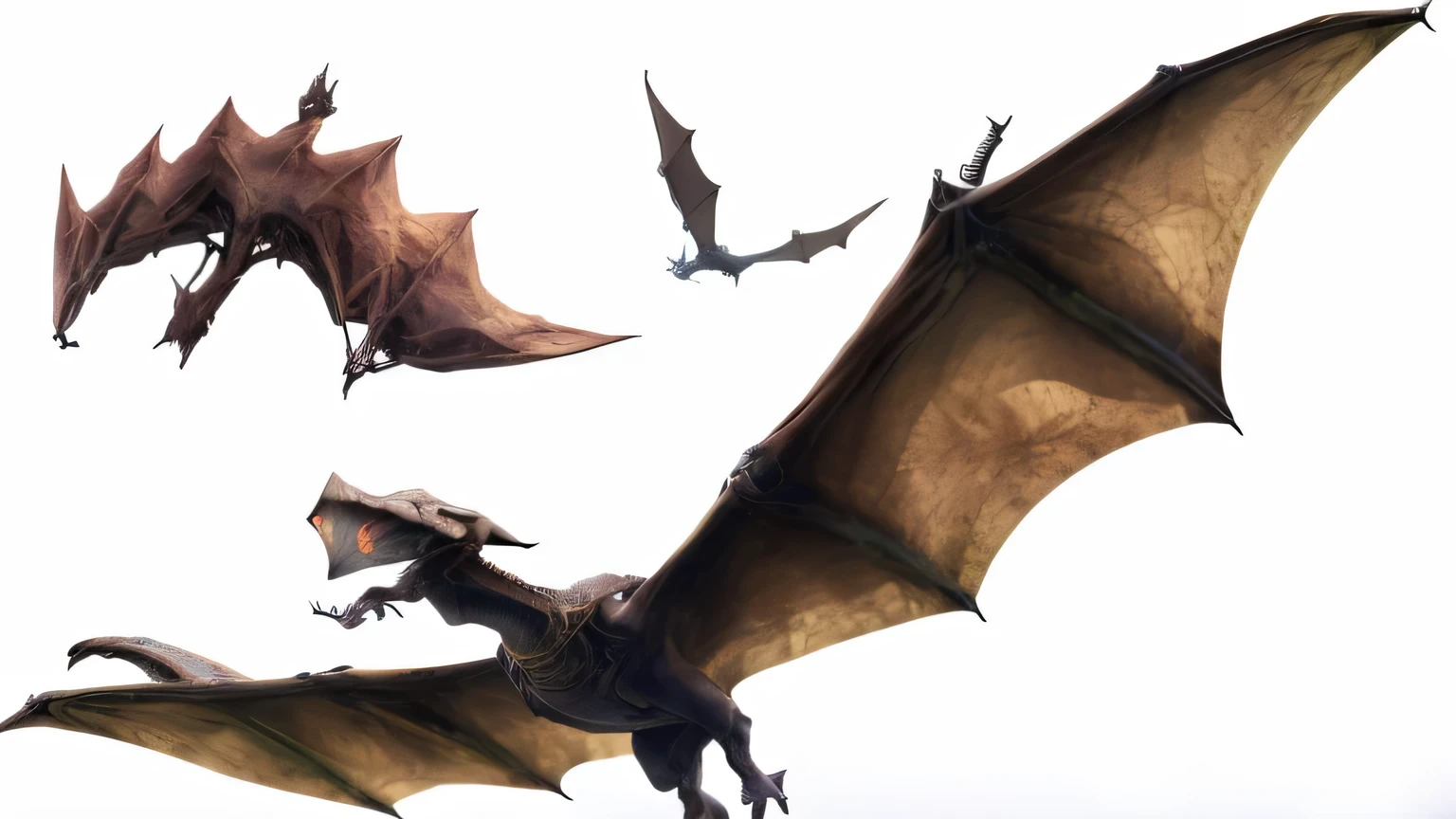 Three pterosaurs flying together in the sky, flying dragon, Long Tengfei, Pterosaur flying,Dinosaurs flying around, Pterosaur flying, flying dragon, Dragon Wings, pterodactyl, Dragon Wings, 4k,8k,ultra high definition,写实恐Dragon Wings龙