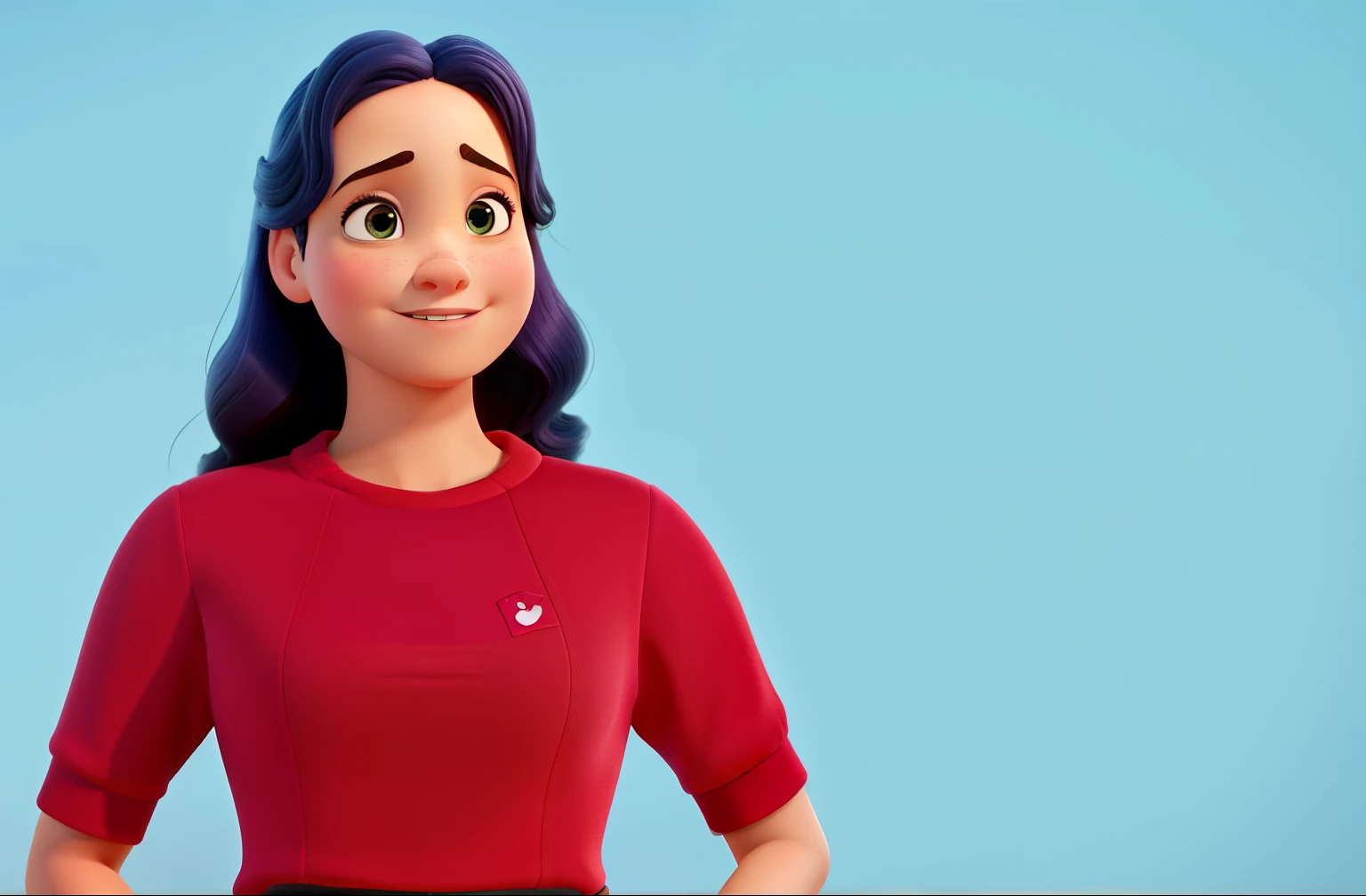 uma mulher branquinha, Disney Pixar, qualidade , melhor qualidade