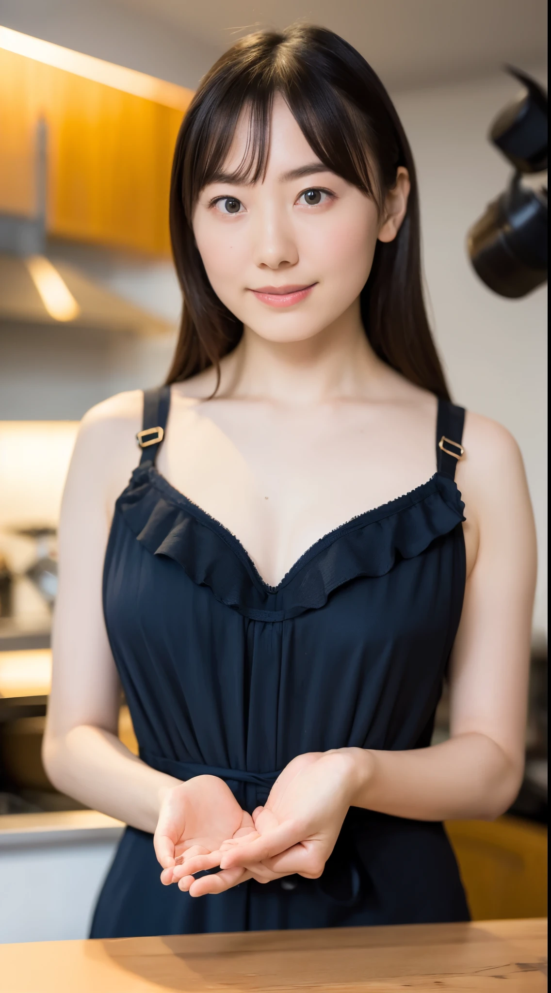 "(highest quality,8k,High resolution,table top:1.2),realistic,photorealistic:1.37,super detailed,soft focus,18-year-old,beautiful and detailed face,intricate illustrations,renaissance art,delicate artwork,kitchen,kitchen apron,beautiful girl,A glimpse of provocative lingerie,Gently drip milk onto your breasts through your bra and panties。,Bright colors,studio lighting"