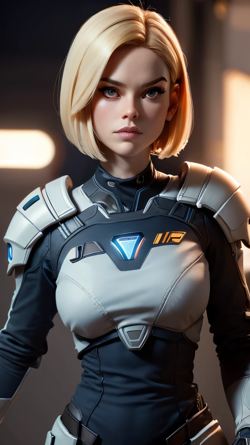 photo of Alice Eve, RAW, beautiful woman, ((portrait)), ((detailed face:1.2)), ((detailed facial feature, detailed skin, clear skin), (perfect proportioned body), (short bob cut hair), (wearing dark futuristic mass effect n7 armor), (high detailed alien planet), (JJ Abrams lens flares: 1.2),  (realistic photo, best quality, detailed), (8k wallpaper), (cinematic lighting, dramatic lighting) (sharp focus, intricate)