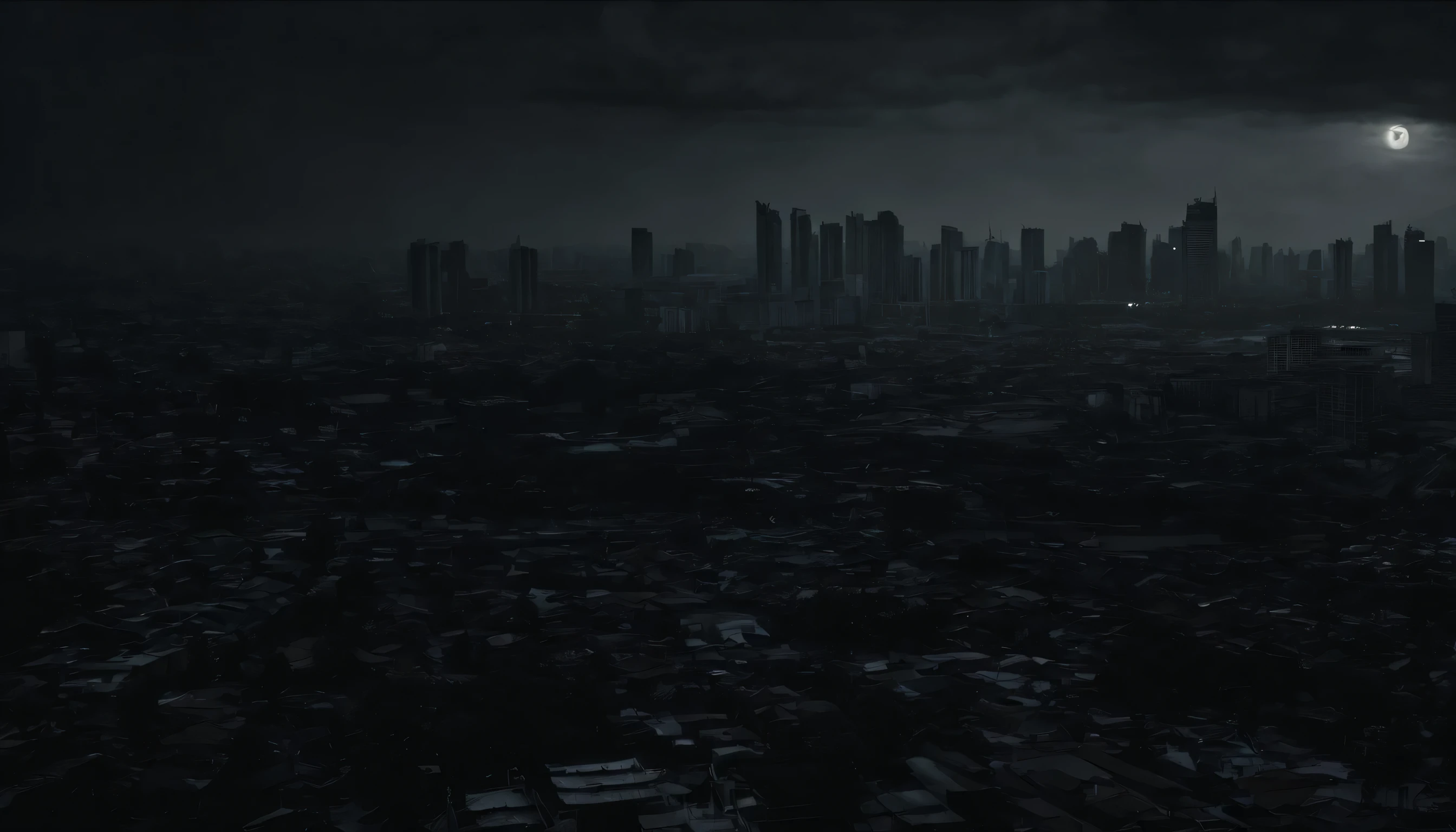 Bangkok dark  action scene landscape minimal no people night 4k