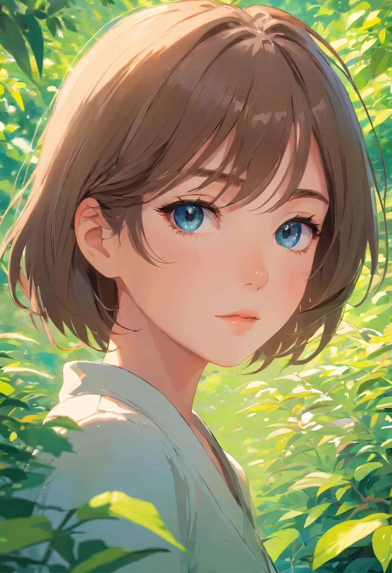 girl in the garden,detailed and beautiful eyes,long eyelashes,Dense and beautiful lips,highly detailed eyes and face,sexy,realistic,super detailed,portrait,Bright colors,HDR lighting