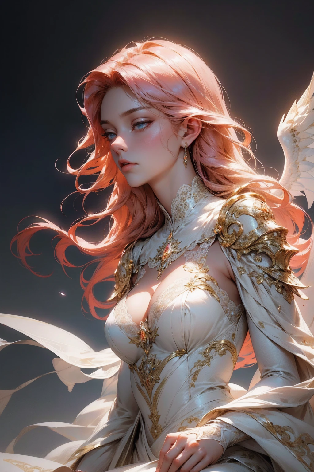 {-erro_de_anatomia:1.0}(best quality,4k,8k,highres,masterpiece:1.2), ultra-detailed, (realistic,photorealistic,photo-realistic:1.37), mature milf, illyasviel von einzbern, redhead hair, full body, vibrant colors, glowing skin, mesmerizing eyes, elegant pose, enchanting background, delicate lace dress, surreal lighting, ethereal atmosphere, mystical aura, intricate details, artistic medium, digital illustration, fantasy, anime , mouth closed. Different posture , dynamic poses, mouth closed. Different posture, backwards, with chin resting on shoulder. Perfect fingers. Looking ahead, crystal eyes, upper body