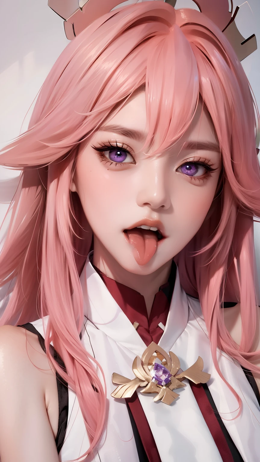 Anime girl with pink hair and a bow tie and a bow tie - SeaArt AI