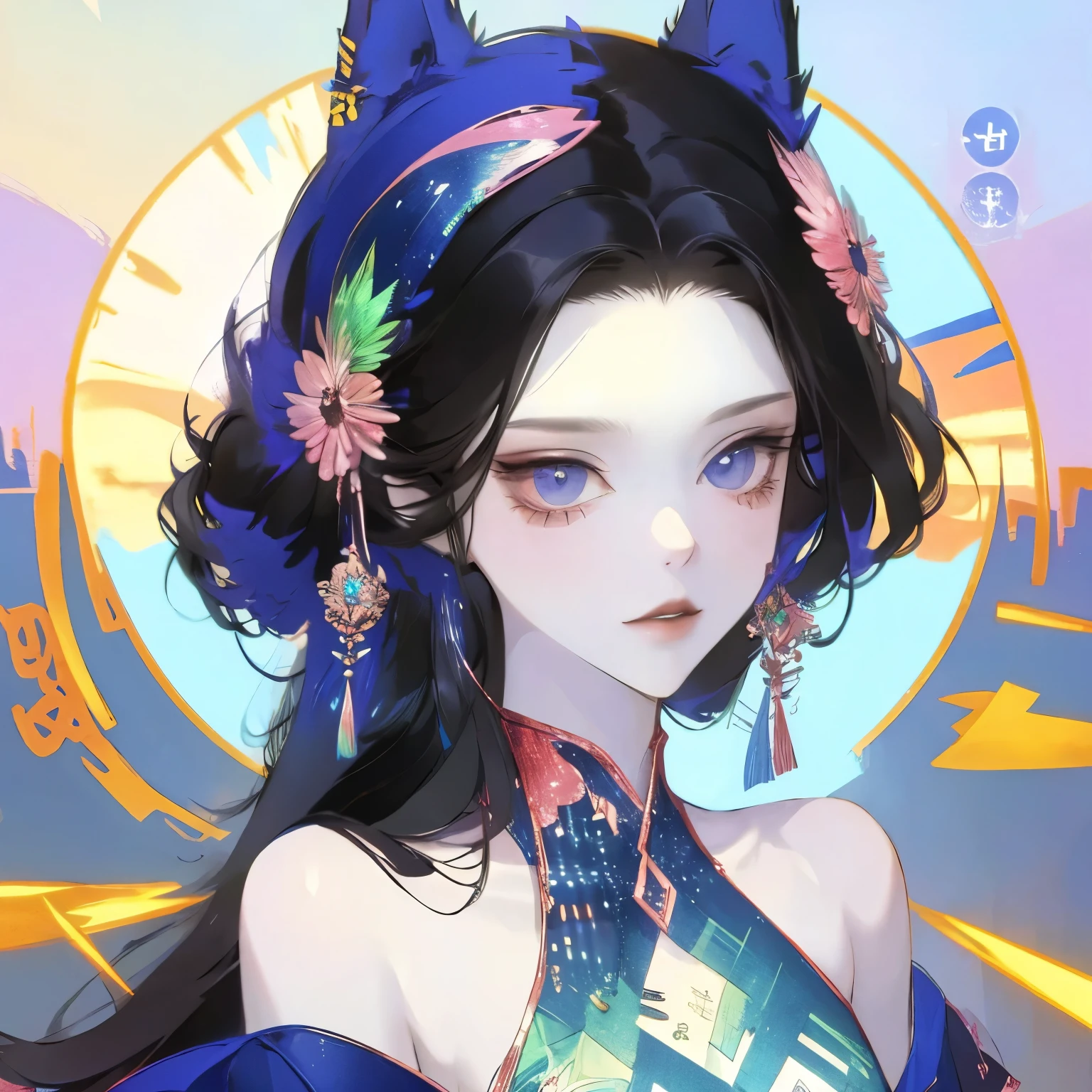Kocho Shinobu extremely detailed and high resolution masterpiece, Dynamic action of the beautiful yet deadly Demon Slayer. Emphasizing the intricate details of her butterfly-themed outfit and the fierce expression on her face. Set the scene at dusk, Set against the backdrop of tranquil pond and cherry blossom petals. Create an ethereal beauty and power with rich colors and volumetric light.