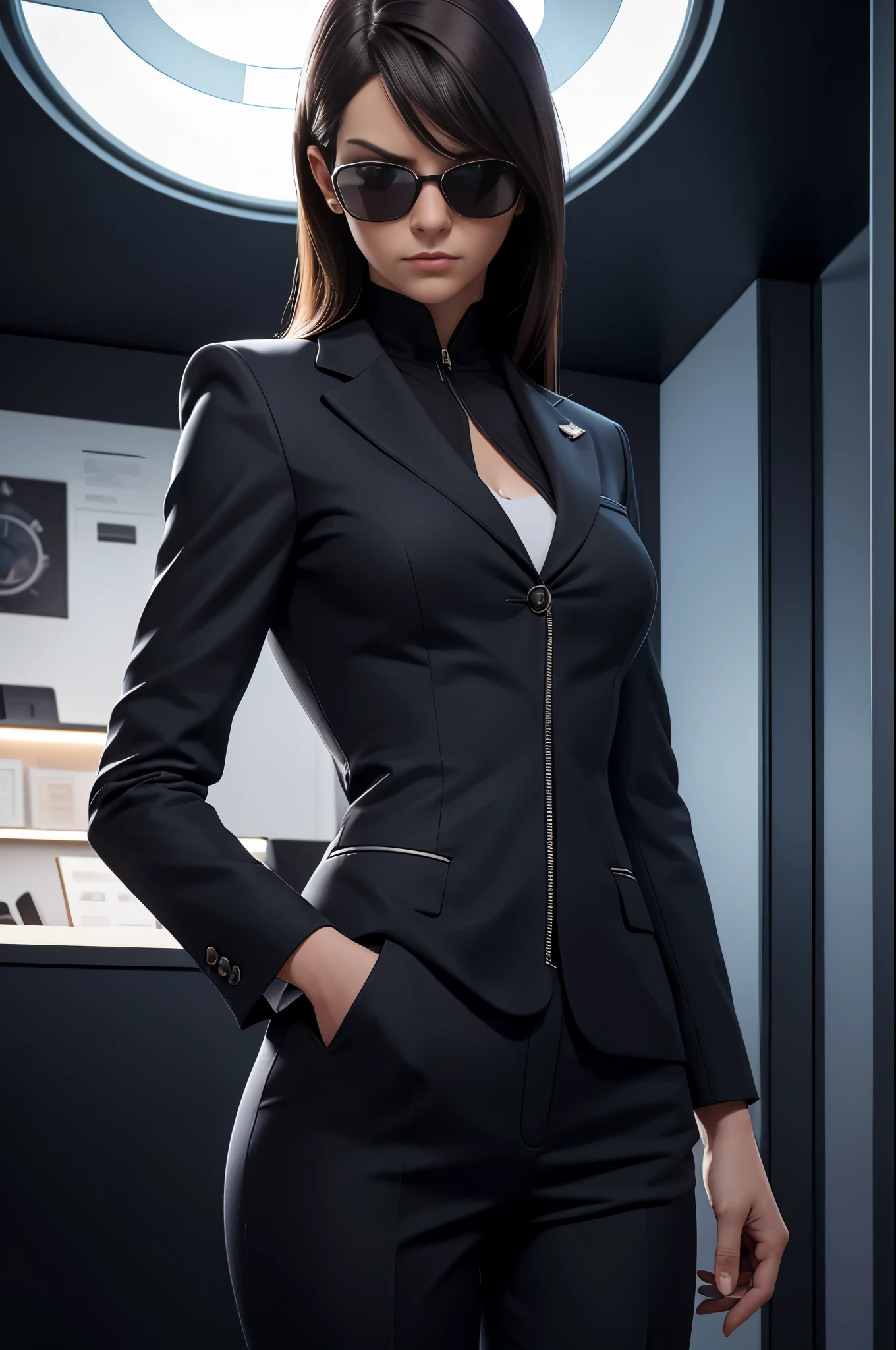 (best quality,highres,ultra-detailed,realistic:1.2),a cat, dark sunglasses, spy gadgets, sneaking around, apartment, Soviet agents meeting, suspenseful atmosphere, dimly lit room, secret documents, covert operation, stealthy movements, intense expressions, carefully observing, hidden microphones, encrypted messages, top-secret mission, shadowy corners, tailor-made suit, sleek and agile, professional surveillance equipment, sharp claws, keen senses, alert and focused, mysterious aura, high-stakes espionage, thrilling adventure, thrilling soundtrack, tension-filled moments, intense close-ups, adrenaline rush, gripping narrative, covert intelligence gathering, nerve-wracking suspense.