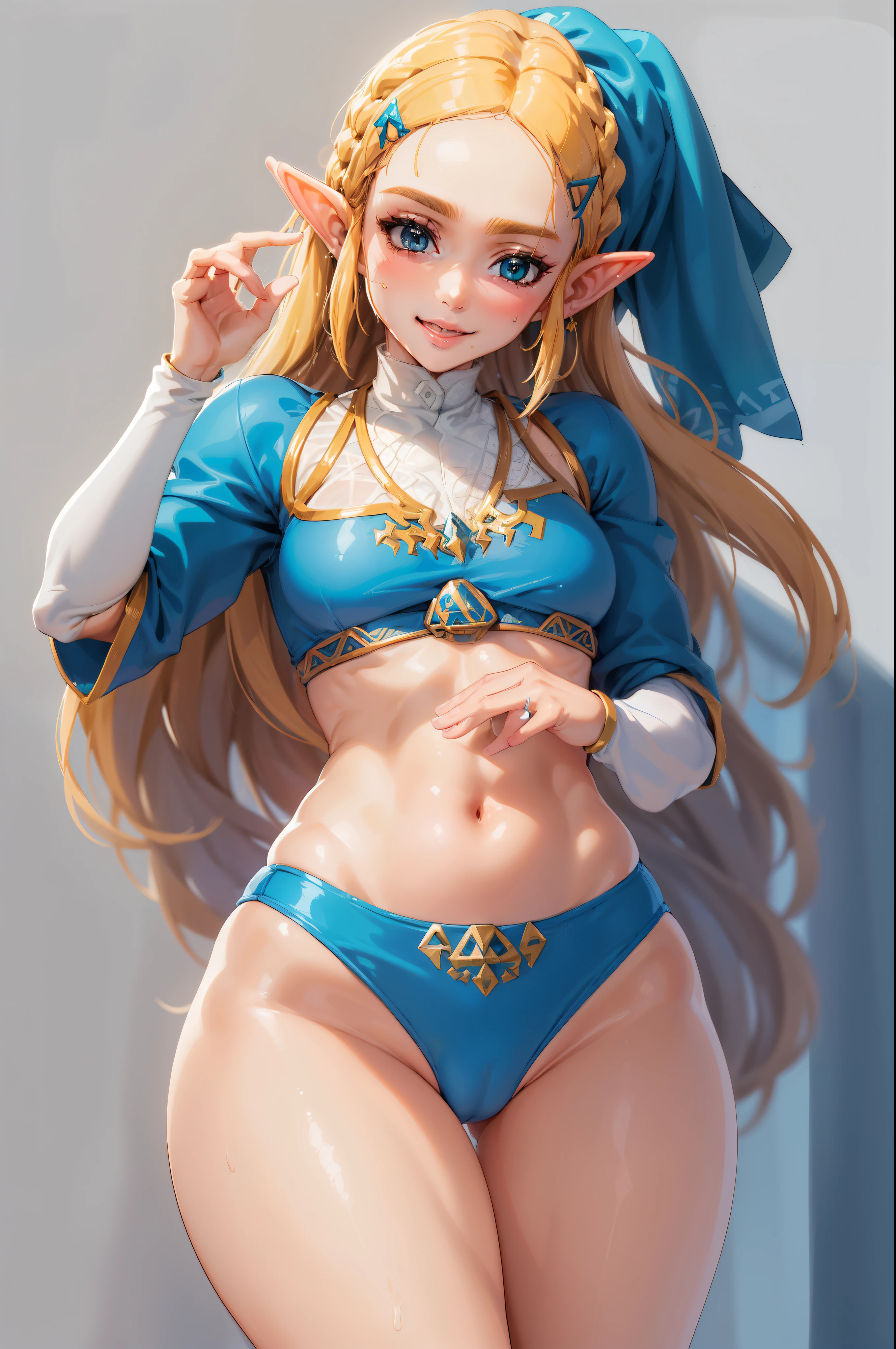 ((A melhor qualidade)), ((Obra-prima)), (Detalhado), Rosto perfeito, sexy, Atraente, ((4k)), peitos grandes, princesa zelda