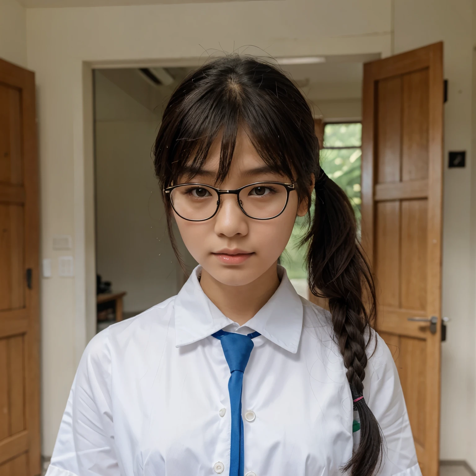 (((detailedlight))), ((((cinematic lighting)))), (lens flare), light leaks, sunlight ,shine , ((beautiful detailed glow)),RAW photo, delicate, best quality, (intricate details:1.3), hyper detail, finely detailed, (studio lighting:1.2), (Fujifilm XT3), (photorealistic:1.3) , (detailed skin:1.2).
((beautiful detailed girl)),round eyewear,solo,green shirt,black dress,full body,student,tfg1,stand up.
library,park,school