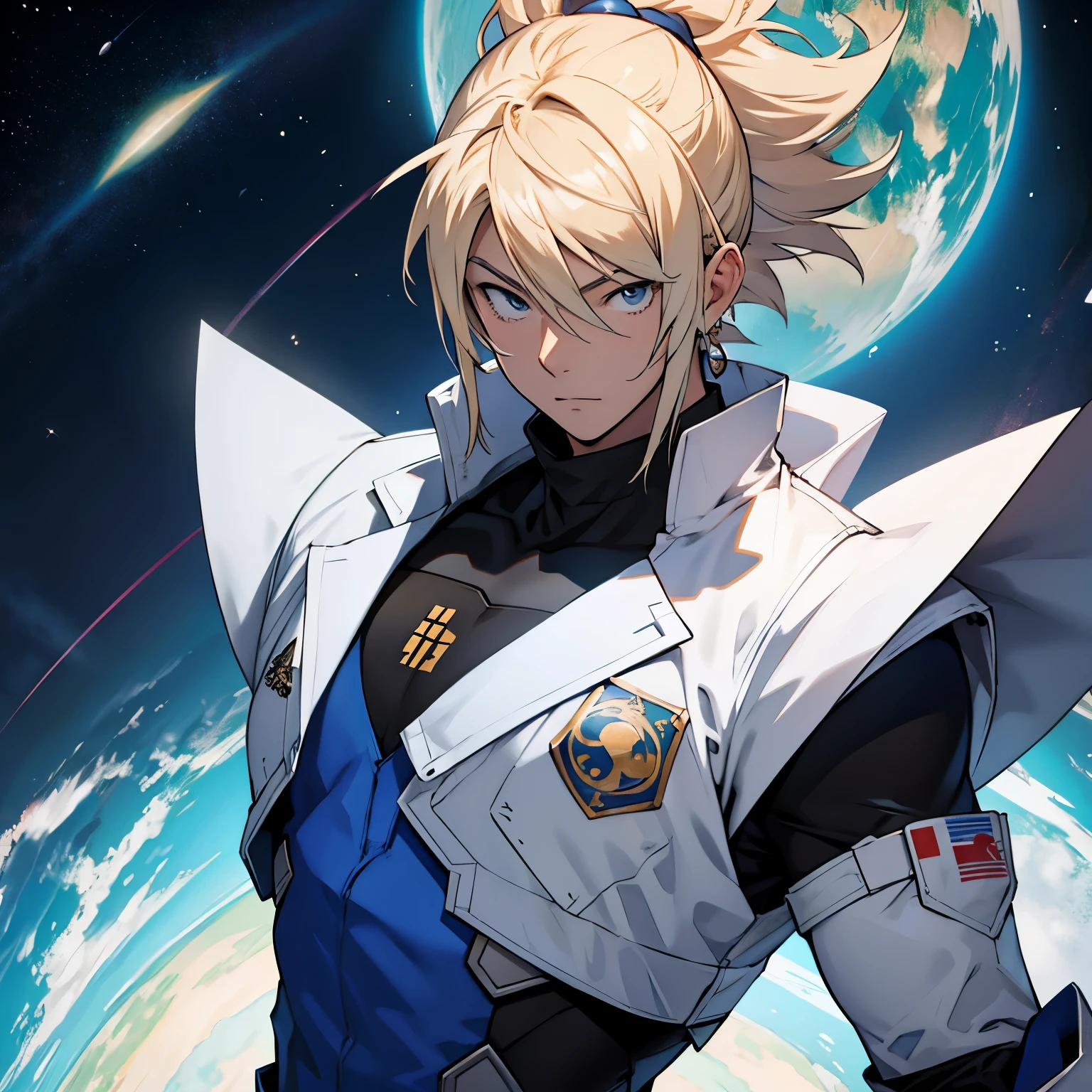 Estilo anime: A celestial warrior scientist man