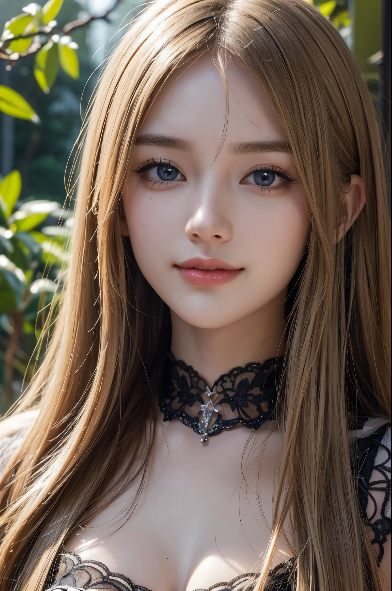 (Ultra Realistic), (Illustration), (Increased Resolution), (8K), (Extremely Detailed), (Best Illustration), (Beautiful and Detailed Eyes), (Best Quality), (Ultra Detailed), (Masterpiece ), ( wallpaper), (detailed face), solo, 1 girl, Charming Russian model Nata Lee, light blonde straight hair, looking at viewer, fine details, detailed face, in the dark, deep shadows, low key, pureerosfaceace_v1, smiling, long hair, 46 points oblique bangs.