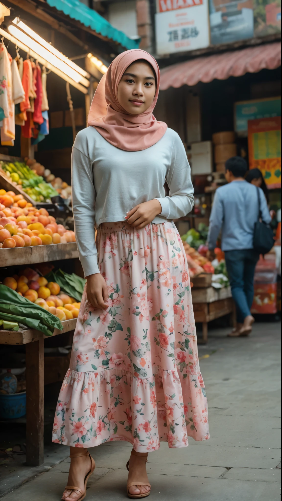best quality, highres, ultra-detailed, realistic), portrait, young Indonesian man's face, fair skin, smooth skin, bright skin, beautiful detailed eyes, small nose, blush cheeks, peach lips, cute expression, soft smile, youthful charm, natural lighting, warm color tone