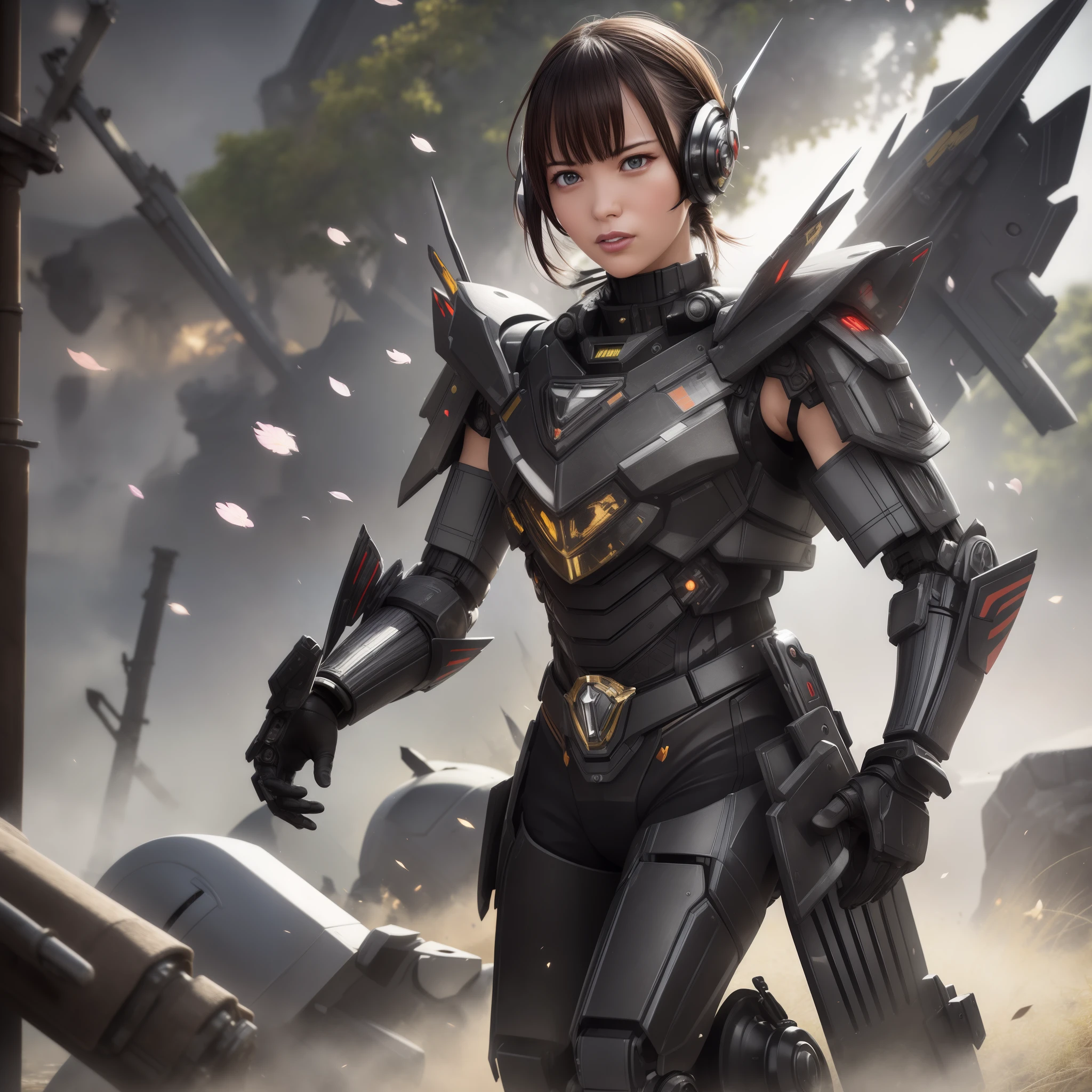 (a)Super Sentai Female Commander,(best quality,4k,8k,highres,masterpiece:1.2),portrait,heroic,strong-willed,confident
(a)troopers,detailed uniforms,masked soldiers,various weapons,unity,precision
(a)bamboo forest,tall towering trees,faint sunlight filtering through the leaves,mystical atmosphere,serenity
(a)movement,captivating poses,action-packed,ready for battle,dynamic
(a)bright color scheme,vivid hues,powerful contrast,eye-catching
(a)intense lighting,spotlights,illumination from above,enhancing the dramatic effect
(a)Japanese calligraphy brush strokes,capturing the essence of traditional art,visual impact
(a)mecha warriors,robotic allies,futuristic technology,powerful mechs
(a)battlefield,explosions,smoke and dust,fierce energy,chaotic
(a)upside-down perspective,unique composition,providing a sense of excitement and energy
(a)martial arts,acrobatic moves,fighting skills,demonstrating superior abilities
(a)stormy sky,dark clouds,ominous atmosphere,foreshadowing the upcoming battle
(a)female commander's confident expression,sharp focus on her eyes and determined gaze
(a)extraordinary details on troopers' armor and weapons,precise rendering of their features
(a)painting-like effect,combining realism and stylization for an artistic touch
(a)Japanese cherry blossoms,falling petals,adding a touch of beauty amid the chaos
(a)power of teamwork,evident unity and collaboration among the squad members
(a)expressive eyes of each trooper,reflecting their determination and spirit
(a)heroic poses,depicting the troopers' bravery and readiness to protect their commander
(a)highly detailed mecha designs,advanced technology infused with traditional elements
(a)cinematic lighting,giving the scene a dynamic and dramatic ambiance
(a)rippling water in a nearby river,enhancing the overall sense of movement and energy
(a)unique composition,blending traditional Japanese elements with futuristic aesthetics
(a)superb command of color,creating a visually stunning and striking image
(a)emotionally charged atmosphere,depicting the troopers' unwavering loyalty and dedication
(a)foreboding shadows in the background,adding depth and mystery to the scene
(a)rain-soaked ground,reflecting the intense battle unfolding,symbolizing resilience and determination.
(a)Heroic music playing in the background,immersing the viewer in the epic experience.
(a)Vibrant energy emanating from the scene,filling the air with excitement and anticipation.
(a)Stunning visual effects,enhancing the impact of each trooper's attack or defense.
(a)Dynamic camera angles,providing a sense of movement and action throughout the scene.
(a)Finely etched details on each trooper's armor,hinting at their unique backstories and personalities.
(a)Glittering sparks from weapon clashes,adding a touch of magic to the intense combat.
(a)Perfectly choreographed battle formations,evident discipline and training.
(a)Epic backdrop of a crumbling city skyline,symbolizing the fight against evil.
(a)Sense of scale,depicting the massive size of mechas juxtaposed with the troopers.
(a)Powerful gusts of wind,blowing through the troop's hair and clothing,enhancing the sense of motion.
(a)Reverberating battle cries,filling the air with determination and resilience.
(a)Detail-rich backgrounds,offering depth and storytelling opportunities beyond the central action.
(a)Awe-inspiring close-ups of each trooper's face,revealing their fierce determination and unwavering resolve.
(a)Glimmering metallic finishes on the mechas,illuminated by the radiant lighting.
(a)Explosions of energy as the troopers unleash their special abilities,pulsating with power.
(a)Swift sword strikes and laser beams,paying homage to the Super Sentai genre's iconic action sequences.