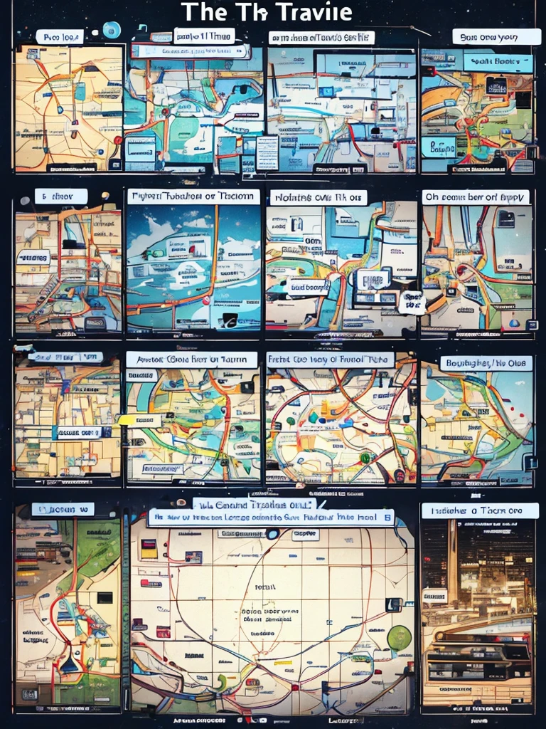 The mind map of the taste of traveling through time and space is simple and clear     