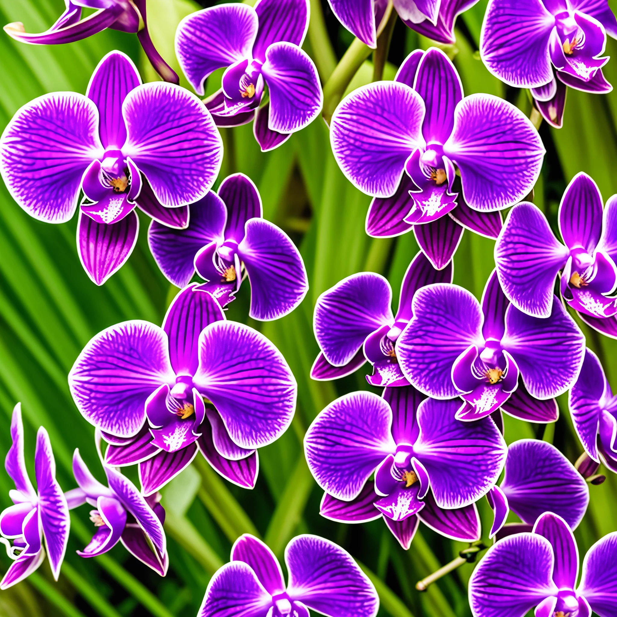 photograph - purple orchids by robert wood, orchids, orchid, moth orchids, orchid stems, her face looks like an orchid, purples, by John Michael Wright, by Leonard Bahr, by Hans Schwarz, glowing purple, purple hues, an orchid flower, by Juergen von Huendeberg, shades of purple, by Jan Rustem, by Eugene Leroy