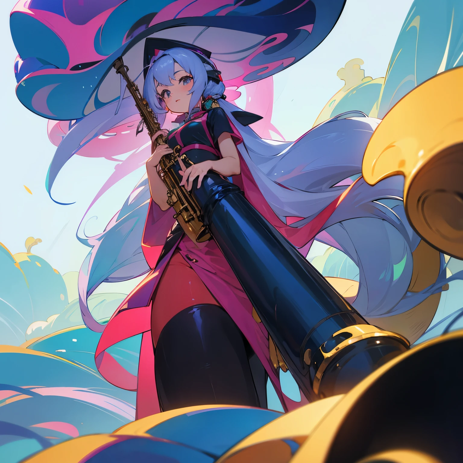A saxy girl with big