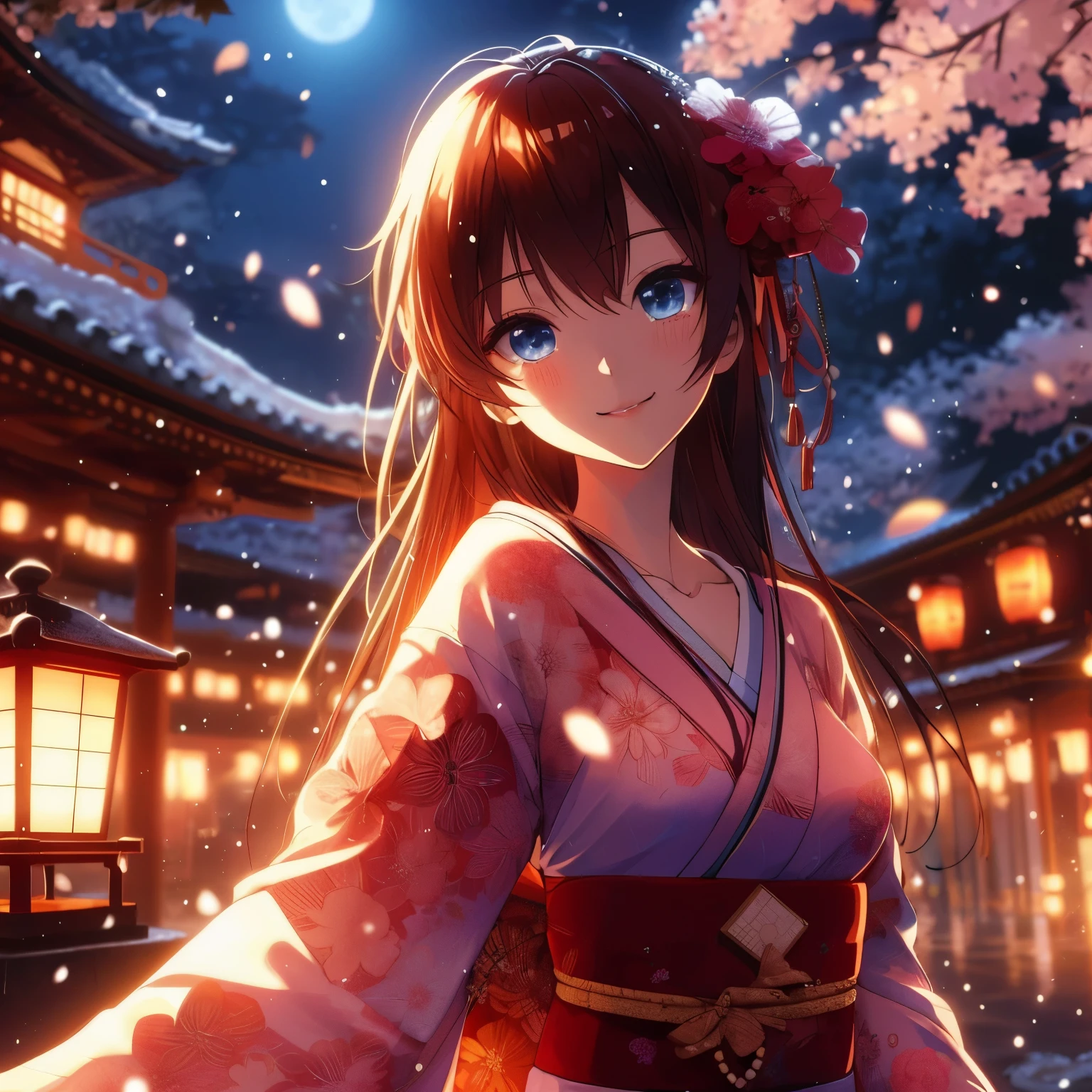 Anime girl in kimono standing in front of the building, anime style 4k, anime wallpaper 4k, anime wallpaper 4k, 4k anime wallpaper, Anime Art Wallpaper 4k, anime art wallpaper 4k, 4k comic wallpaper, anime art wallpaper 8k, HD anime wallpaper, Beautiful anime, Beautiful anime girl, night nucleus, anime girl desktop background