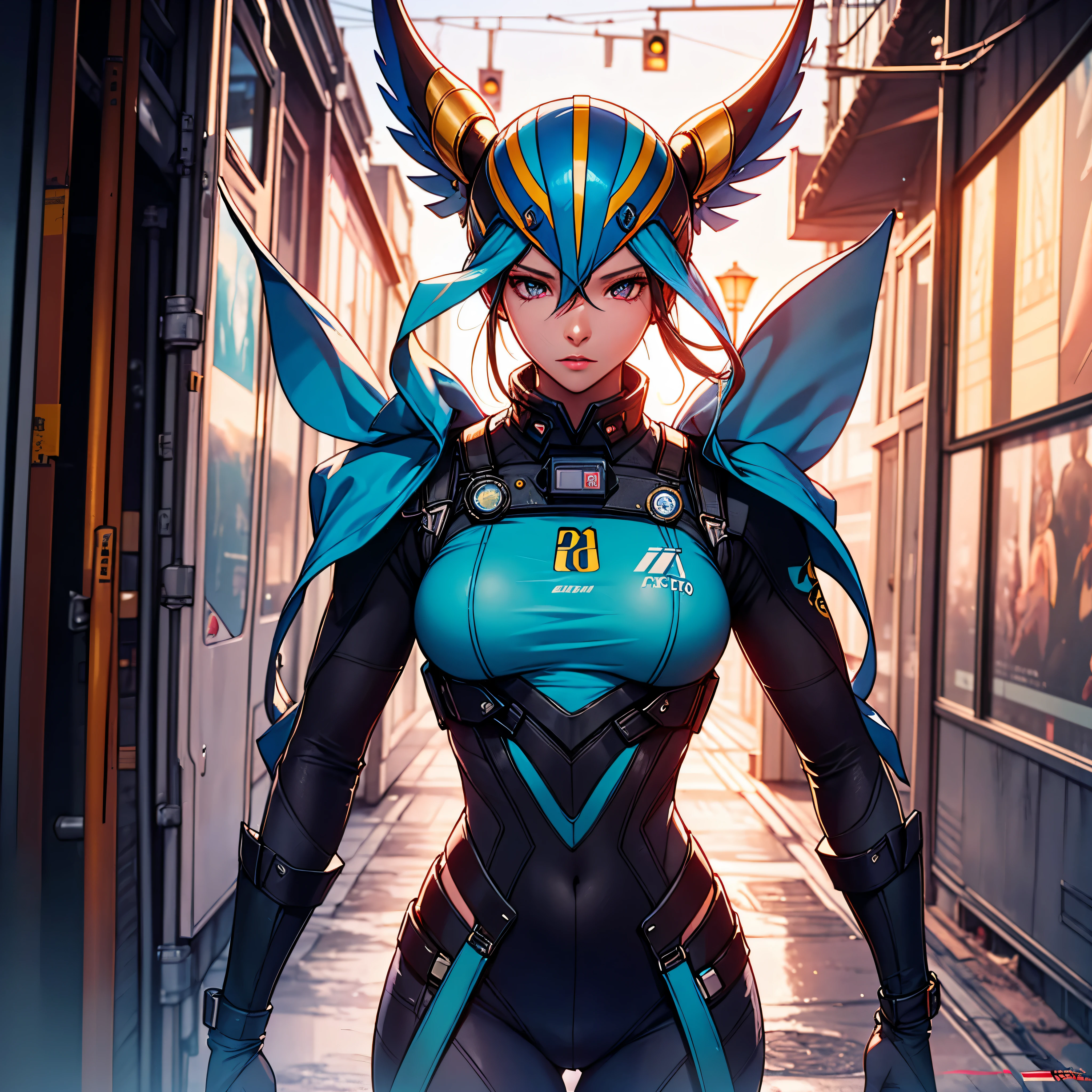 (Photorealistic:1.8, highest quality:1.8,8K masterpiece:1.8,High resolution,Mastepiece:1.8,RAW Photos,Cinematic lighting),No split screen、cyber punk、Back alley of the city、Photo from below、 (1 android girl:1.3)、Completely naked、choker、A helmet inspired by carnivorous plants、Haile Gratex Suit、Knee-high boots、Pop design decoration、Double-handed sword、Image color is emerald green、Long tactile sensations、 Beautiful ass、Beautiful thighs、Nipples visible through clothing、Plump nipples、cameltoe、correct2Benzu、Body painting with a pop design drawn all over the body、Glowing red eyes、Fine Lines