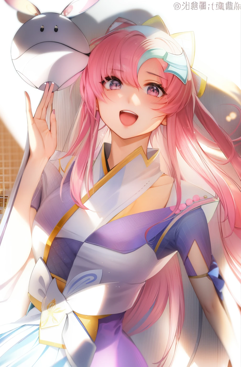 拉克丝，The face remains unchanged，pink hair，