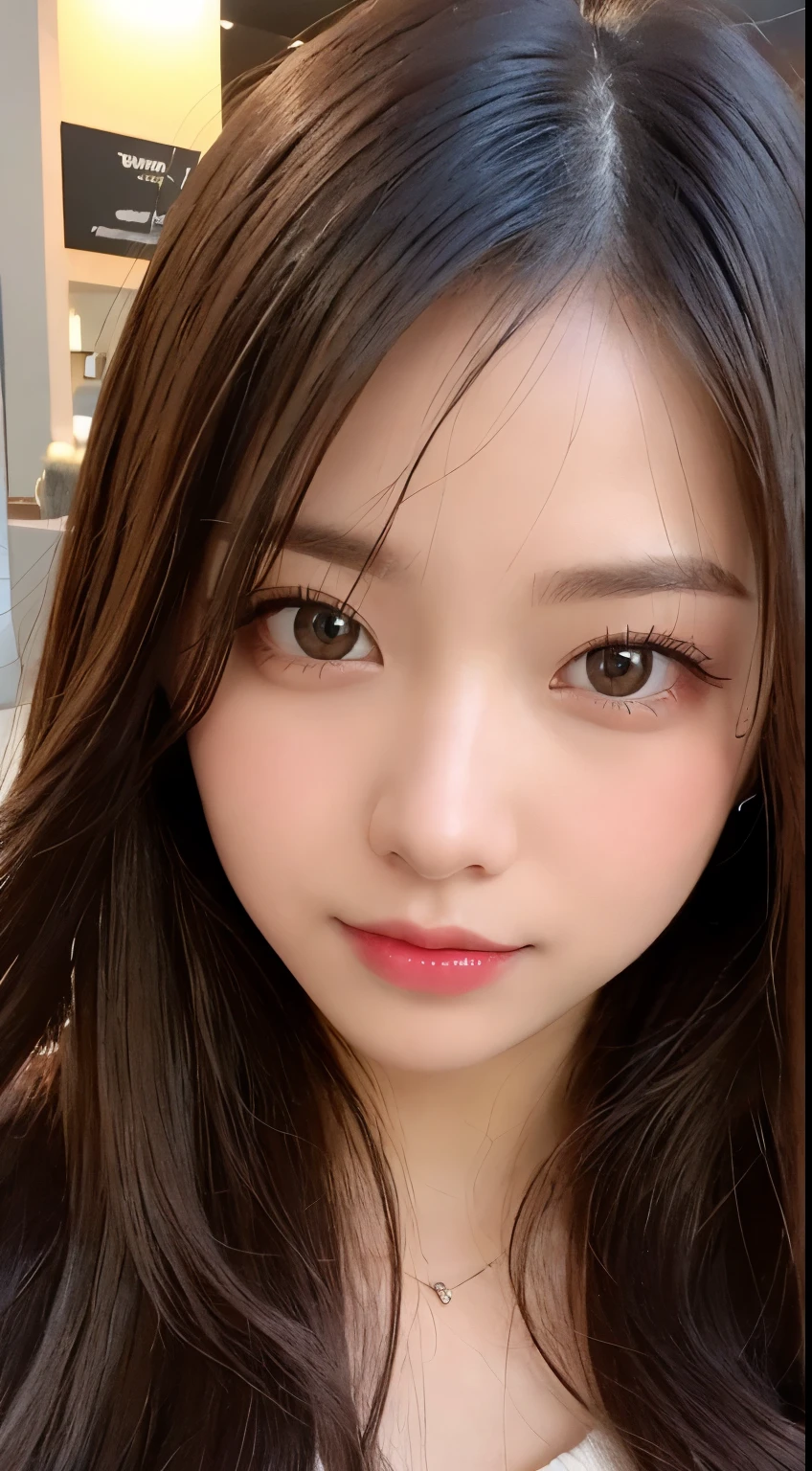 table top, highest quality, shape, Super detailed, finely, High resolution, 8k wallpaper, 完璧なダイナミックな構shape, beautiful and detailed eyes, Gorgeous and stylish black fluffy latest trend Tokyo winter clothes,ランダムなcute髪,small breasts,natural color lip, bold sexy pose,smile、20 year old girl、cute、sexy shot looking at camera,Always blur the background,perfect and beautiful face,Take only the face,美しくdetailed face、slim face and style,Big eyes、do gal makeup,real photos、luxury brand mink coat、 (get closer to the face, enlarge the face, face focus:1.0), break, (masterpiece, highest quality, Super detailed, detailed face, 8k)、real photos、perfect and beautiful face、blur the background